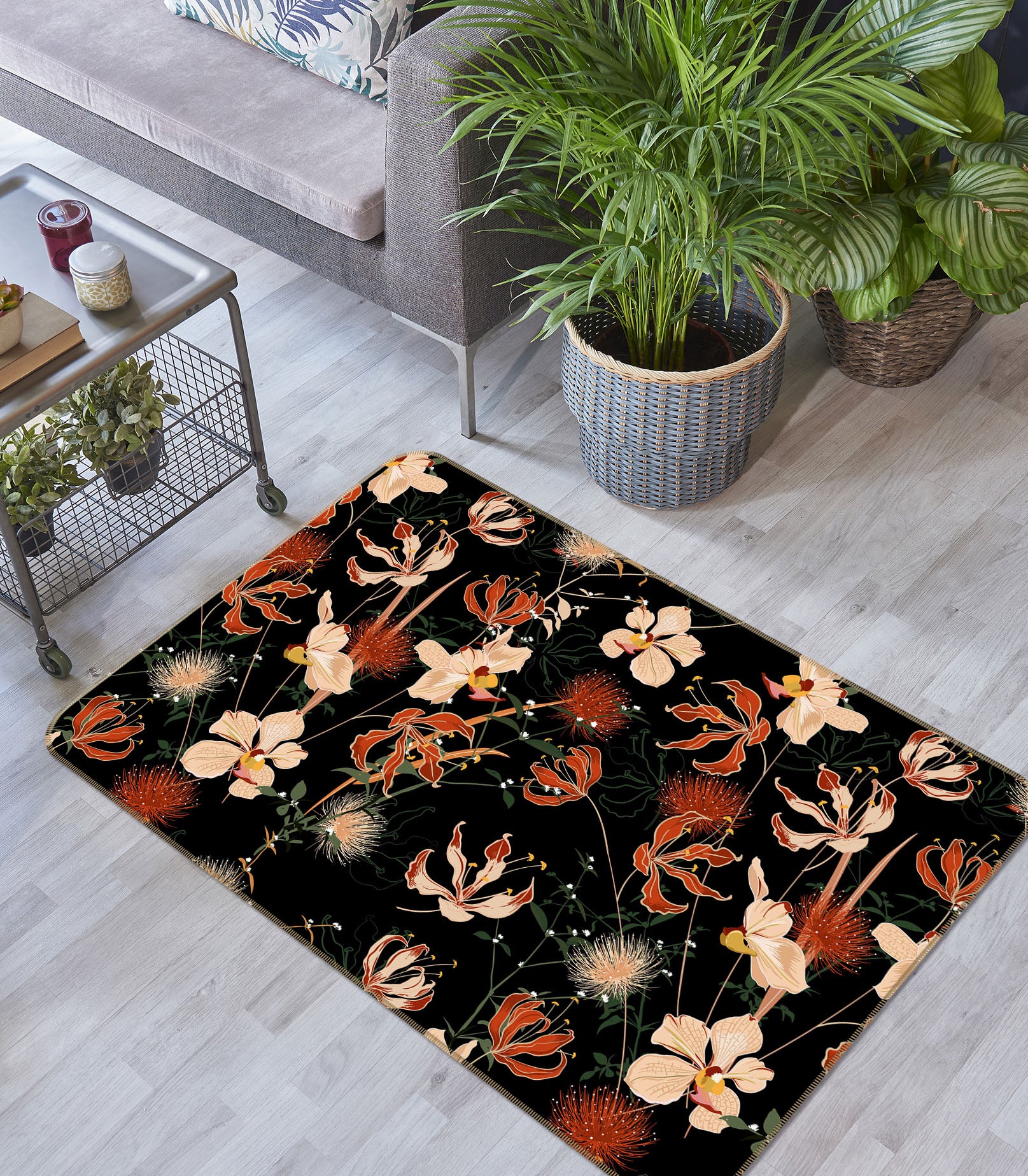 3D Flower 31063 Non Slip Rug Mat