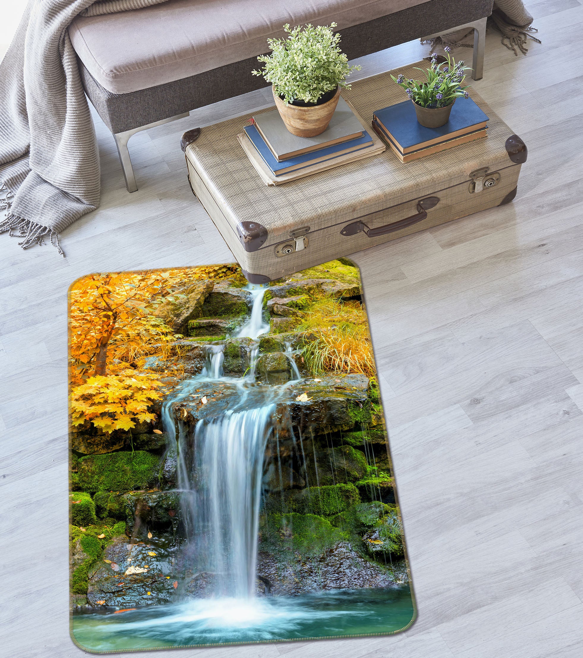 3D Waterfall 26142 Non Slip Rug Mat