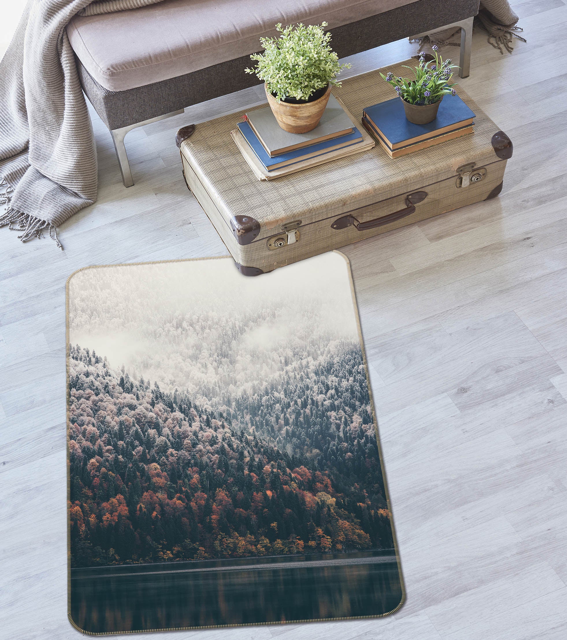 3D Mountains 26068 Non Slip Rug Mat