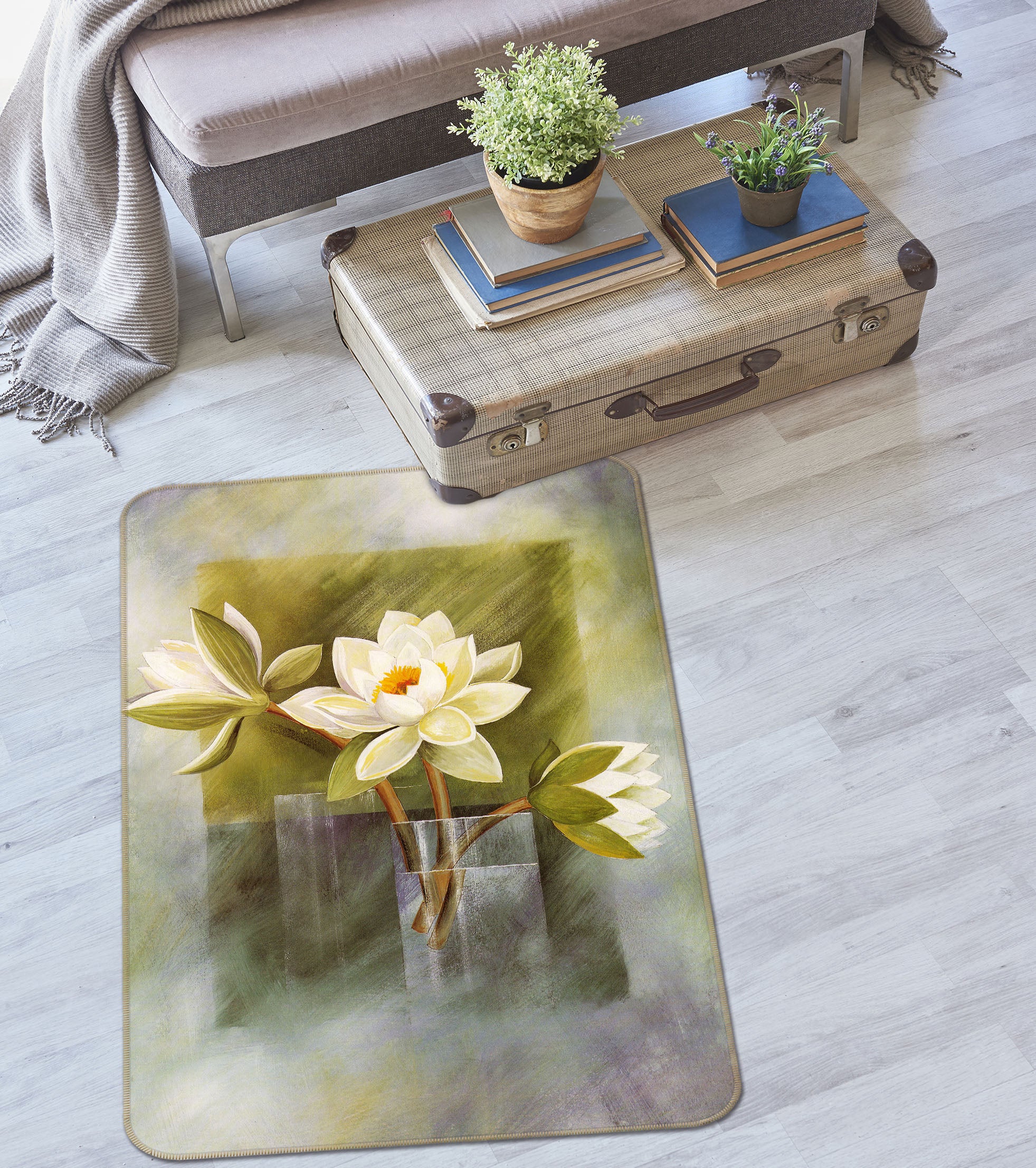 3D Flower 33198 Non Slip Rug Mat