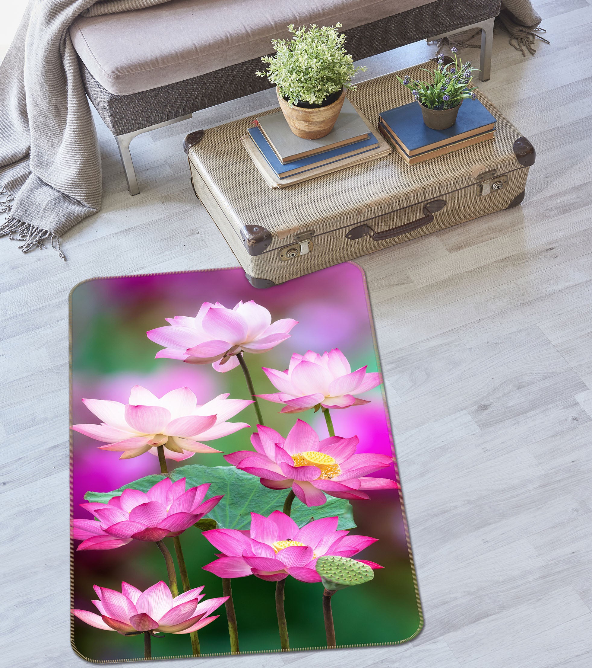 3D Lotus 26084 Non Slip Rug Mat