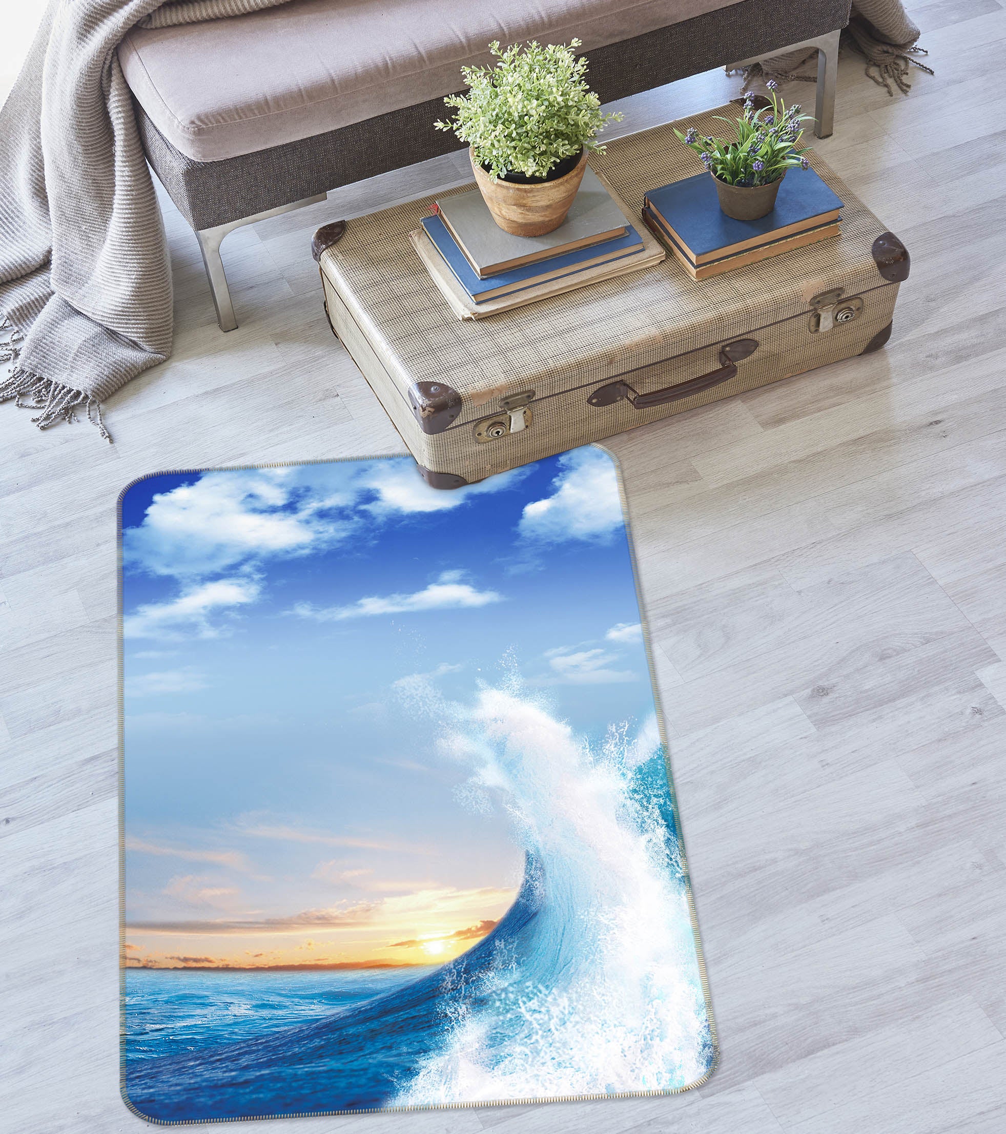 3D Waves 36038 Non Slip Rug Mat