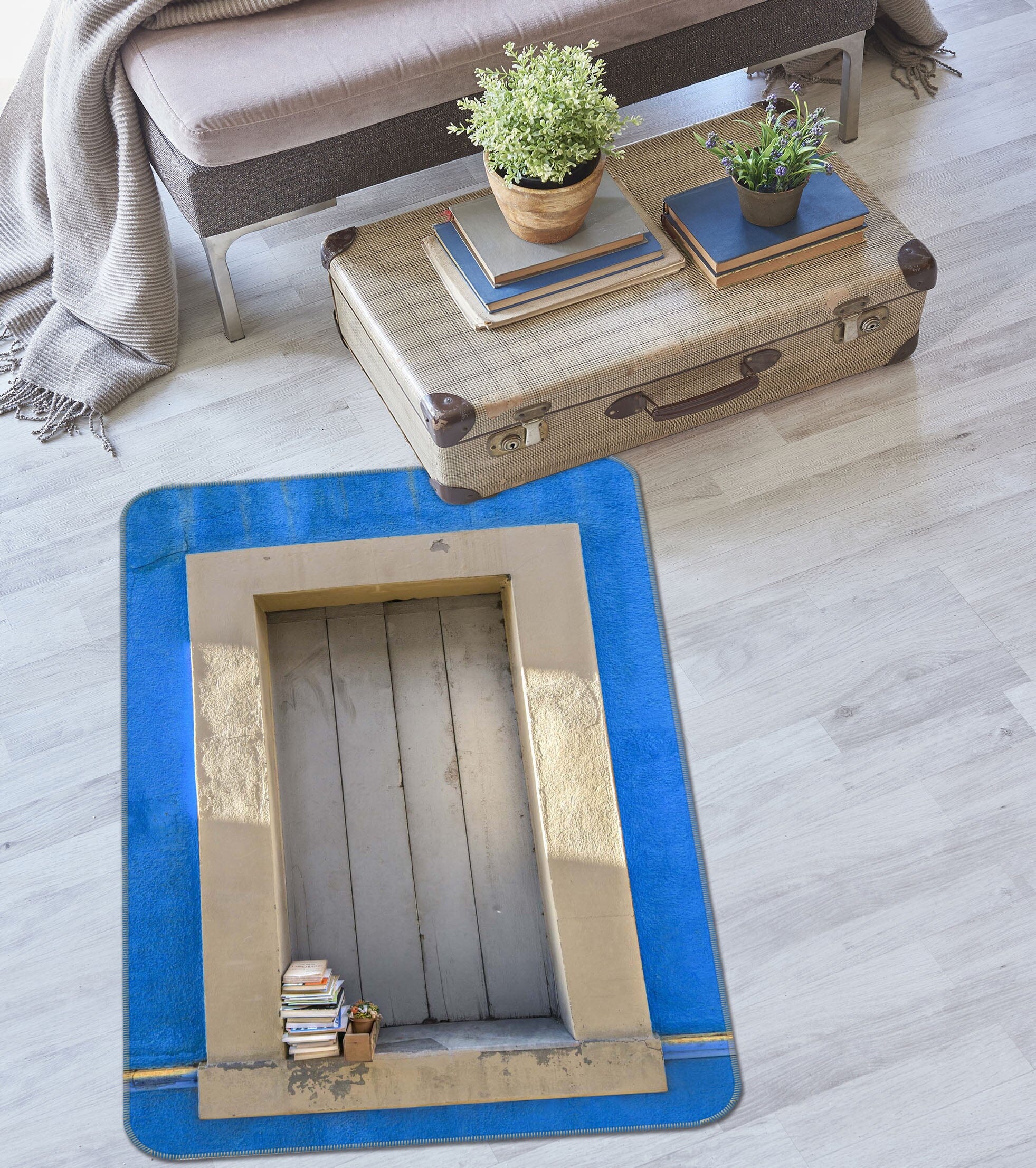 3D Gray Planks 1111 Marco Carmassi Rug Non Slip Rug Mat Mat AJ Creativity Home