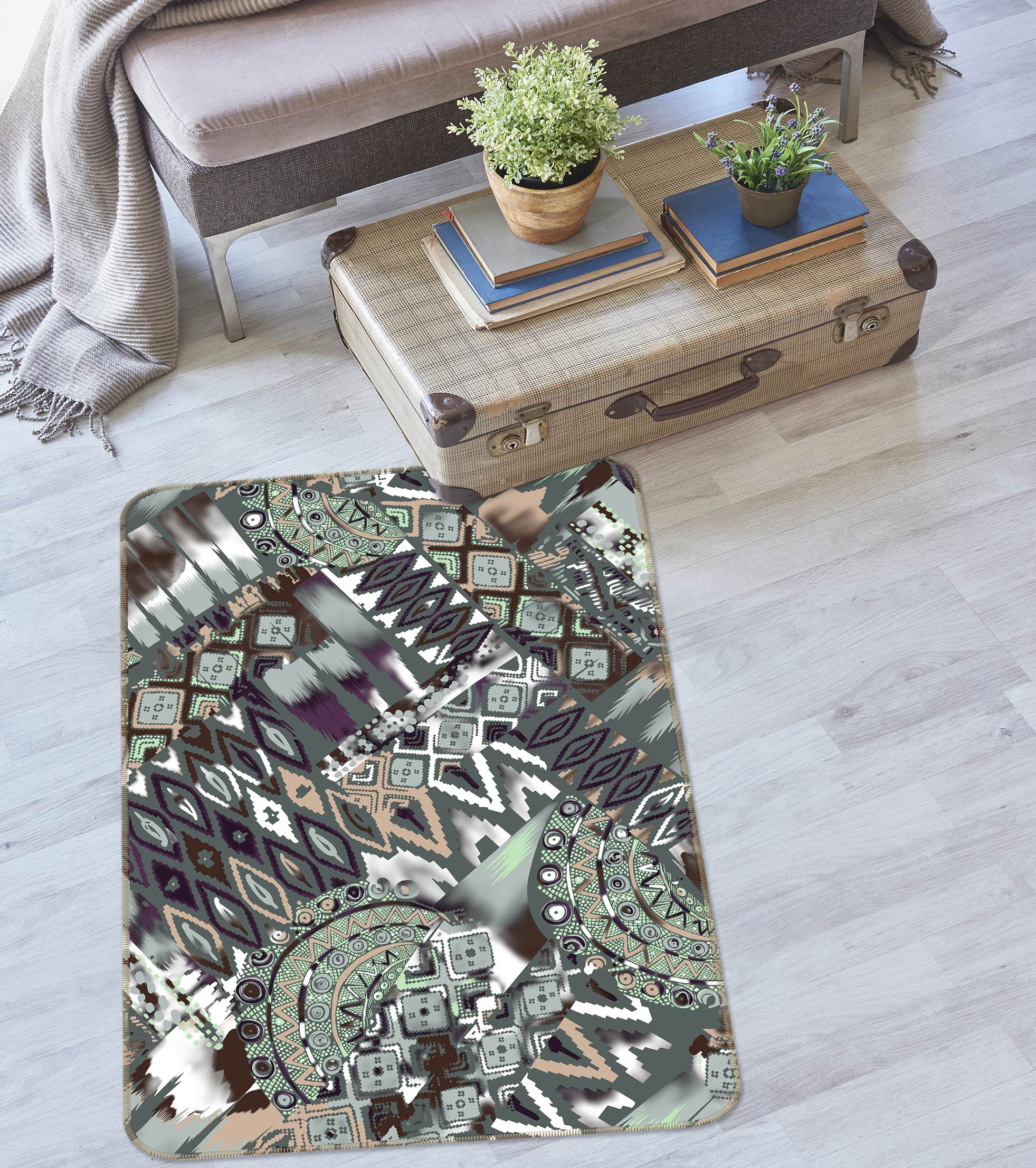 3D Pattern 33101 Non Slip Rug Mat
