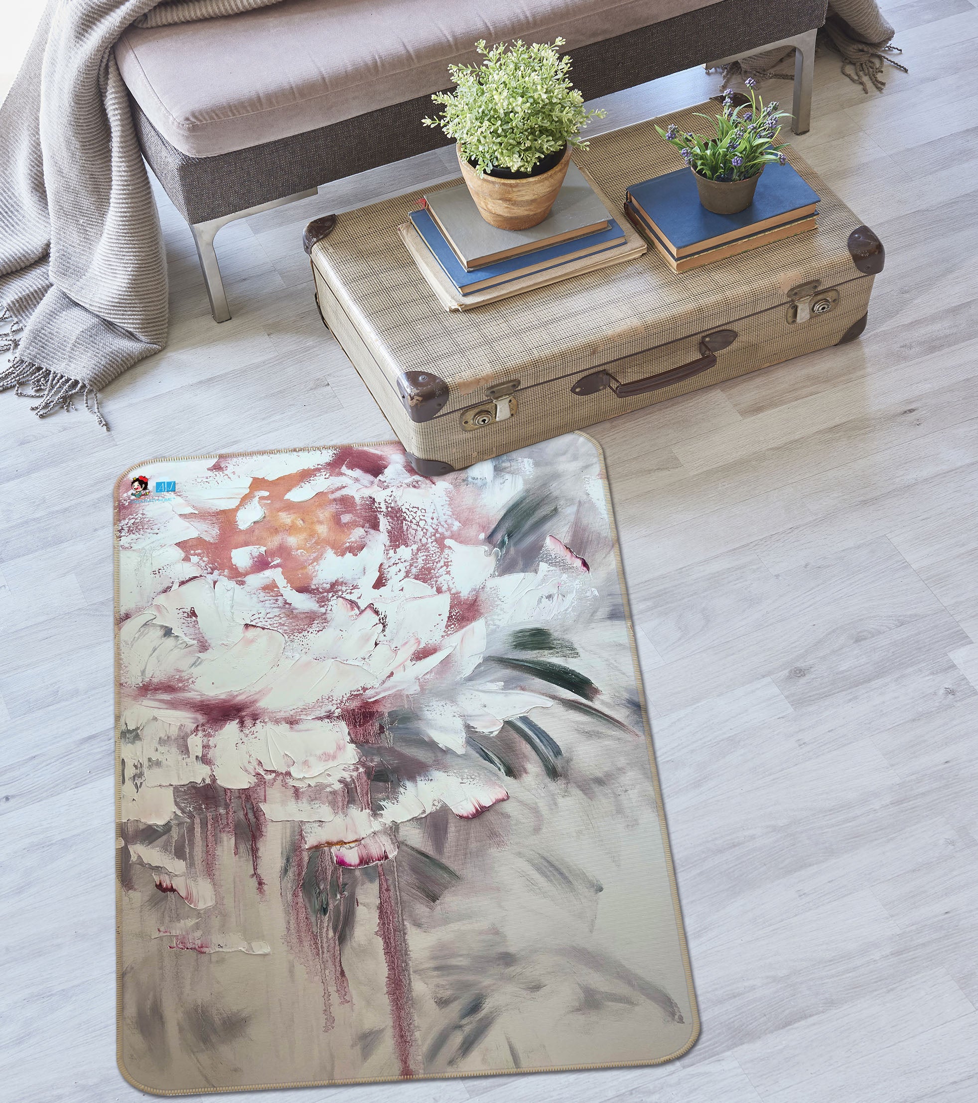 3D Beautiful Flower 3041 Skromova Marina Rug Non Slip Rug Mat