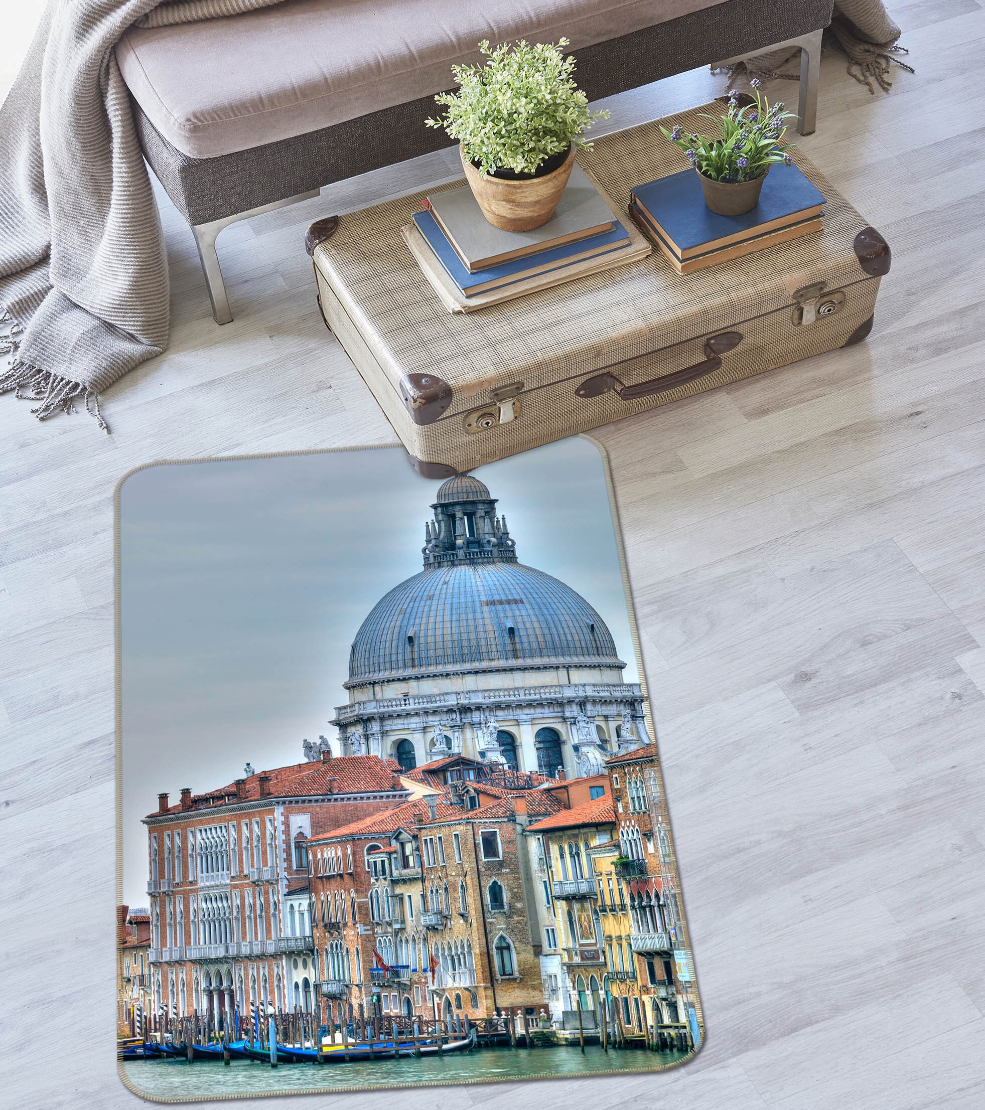 3D Round Building 3040 Assaf Frank Rug Non Slip Rug Mat Mat AJ Creativity Home