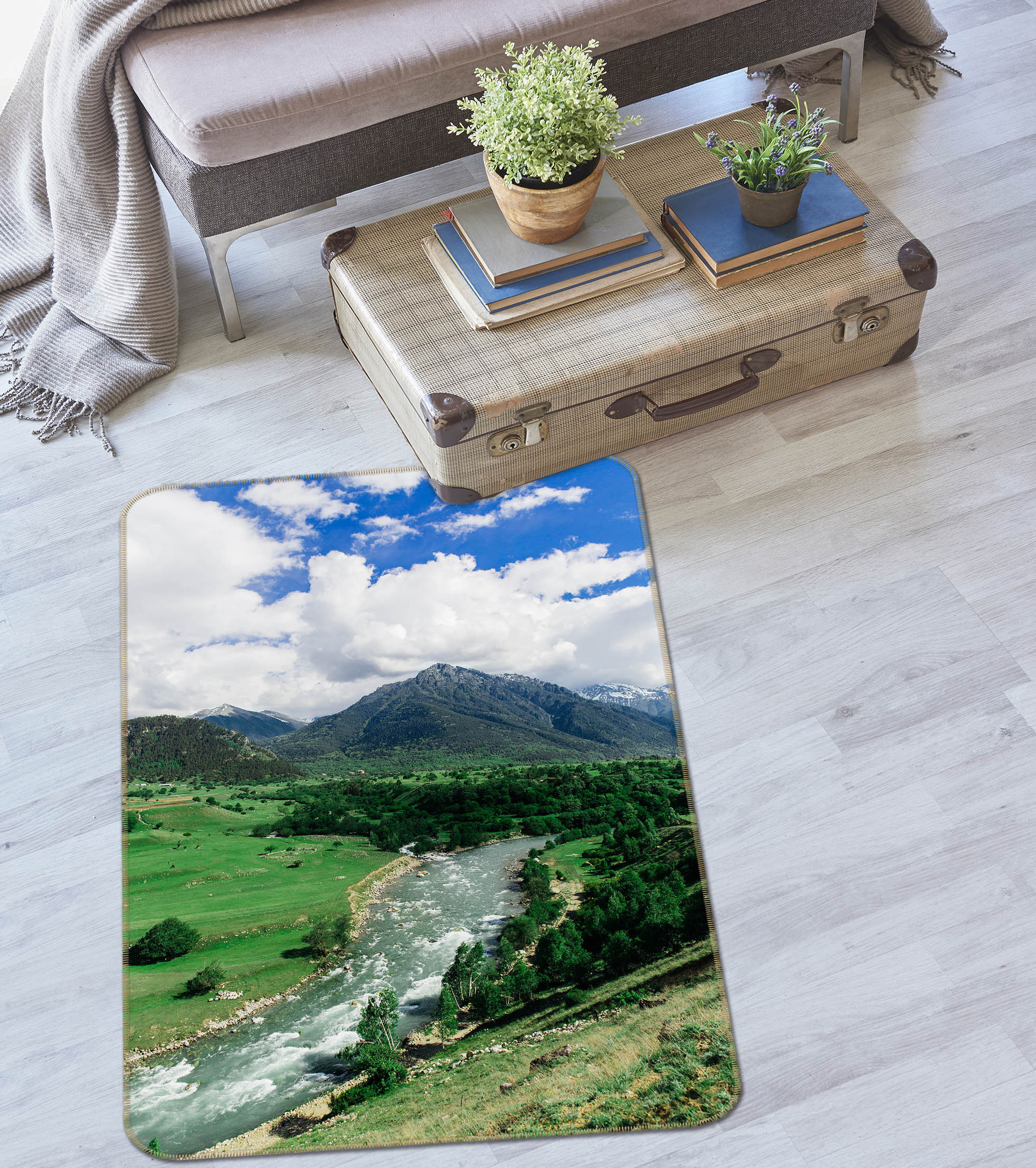 3D Grass Mountain 31114 Non Slip Rug Mat