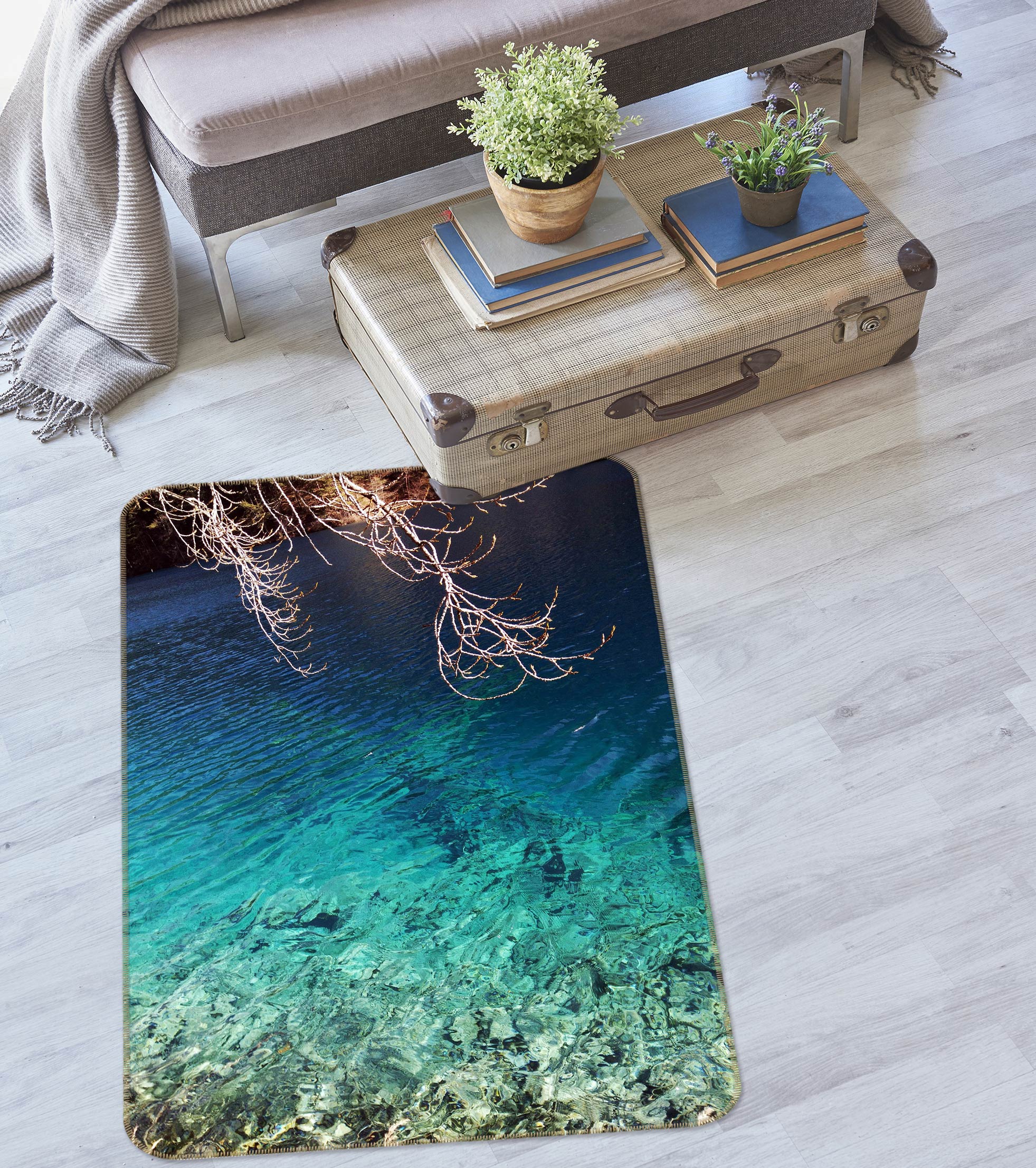 3D Seabed 27014 Non Slip Rug Mat
