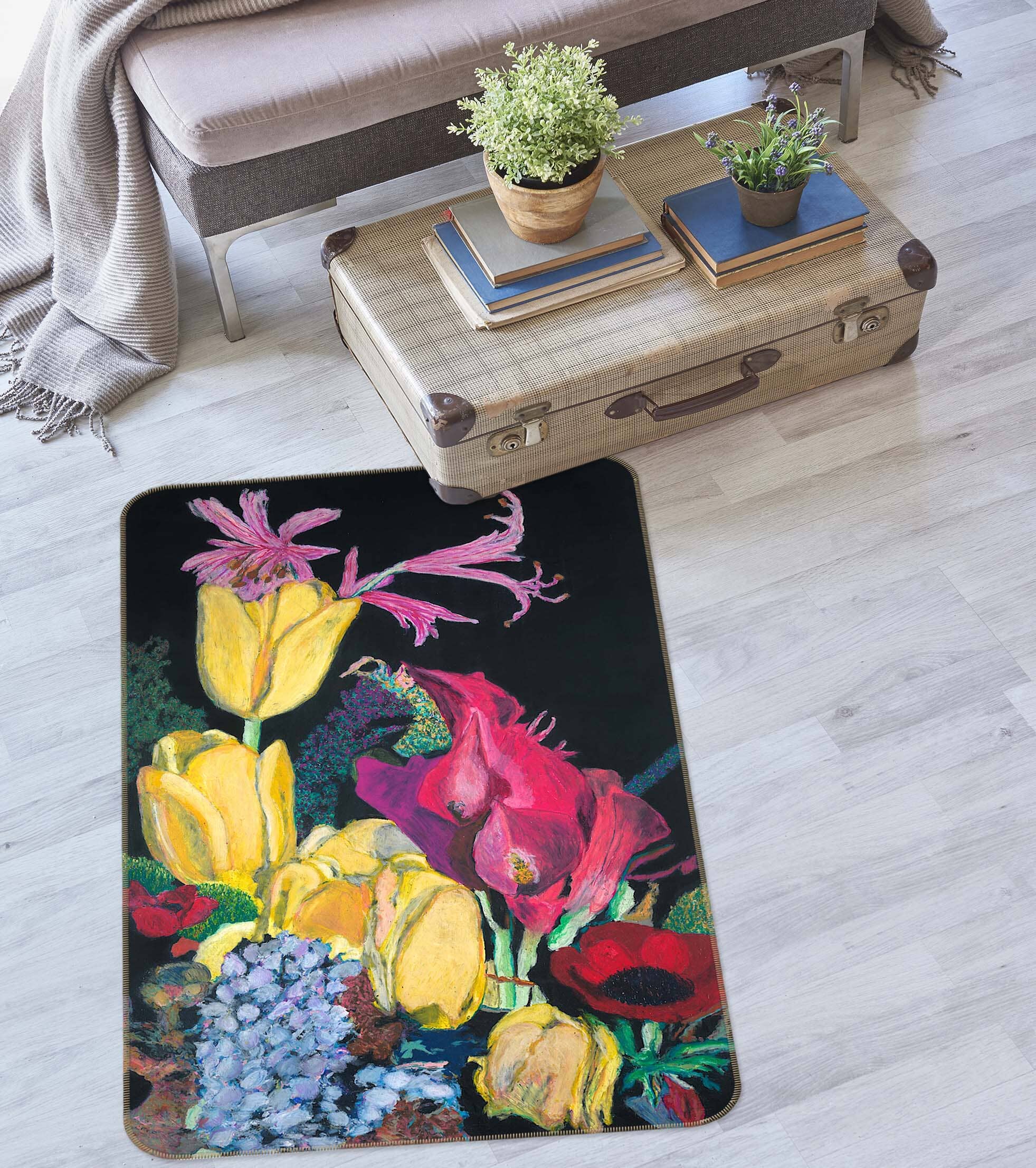 3D Colorful Garden 3044 Allan P. Friedlander Rug Non Slip Rug Mat Mat AJ Creativity Home