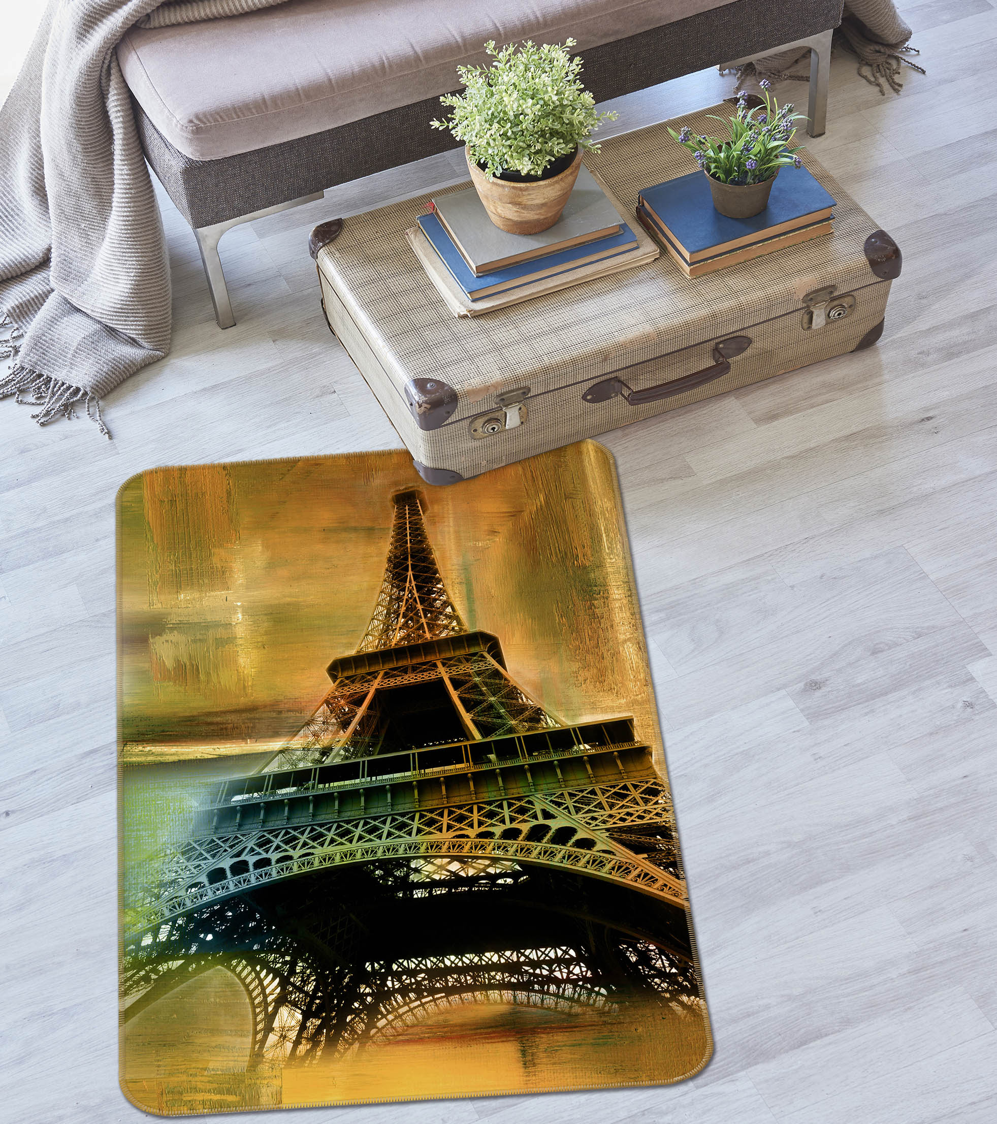 3D Eiffel Tower 32131 Non Slip Rug Mat