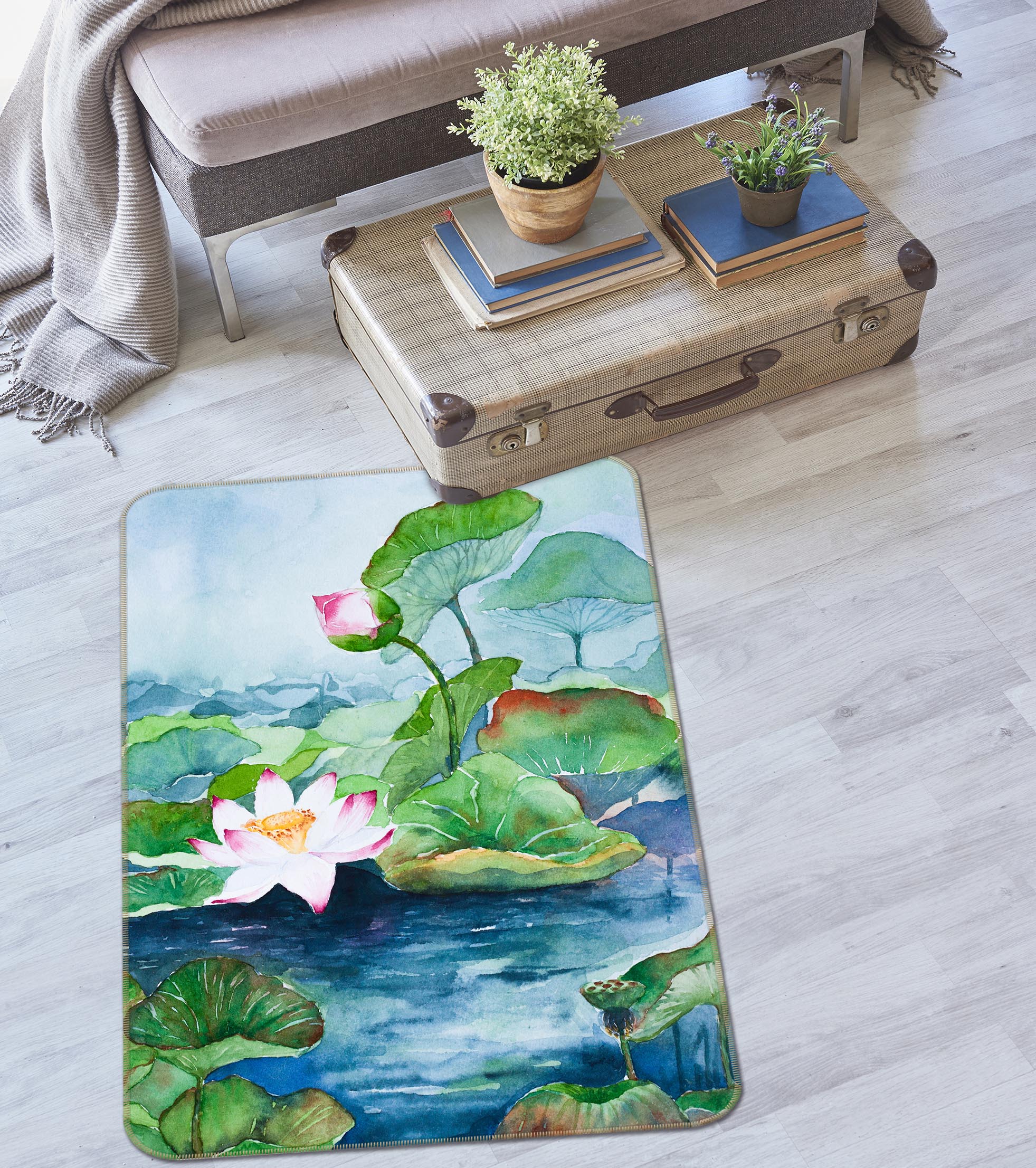 3D Lotus 26038 Non Slip Rug Mat