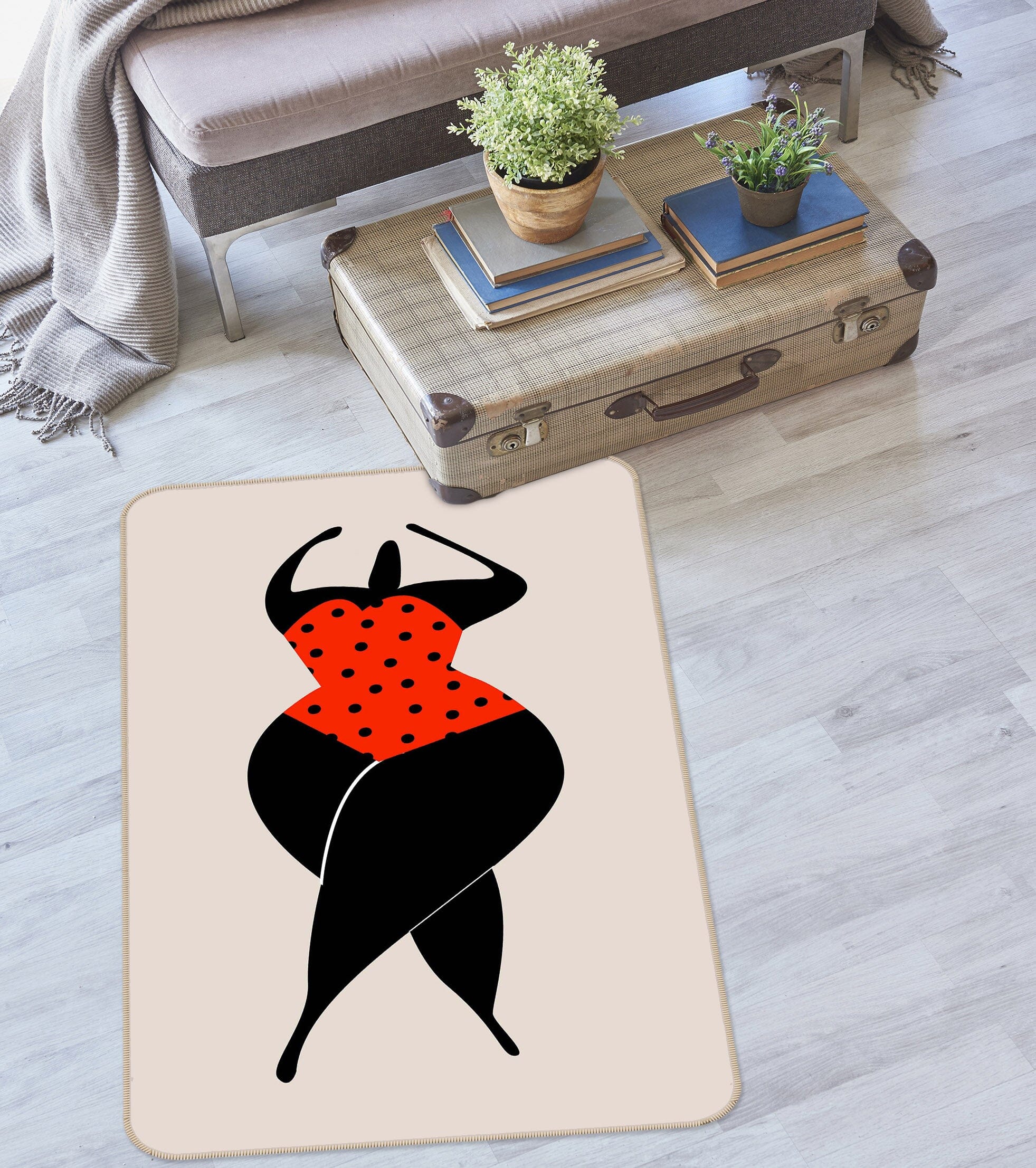3D Red Clothes 1032 Boris Draschoff Rug Non Slip Rug Mat Mat AJ Creativity Home