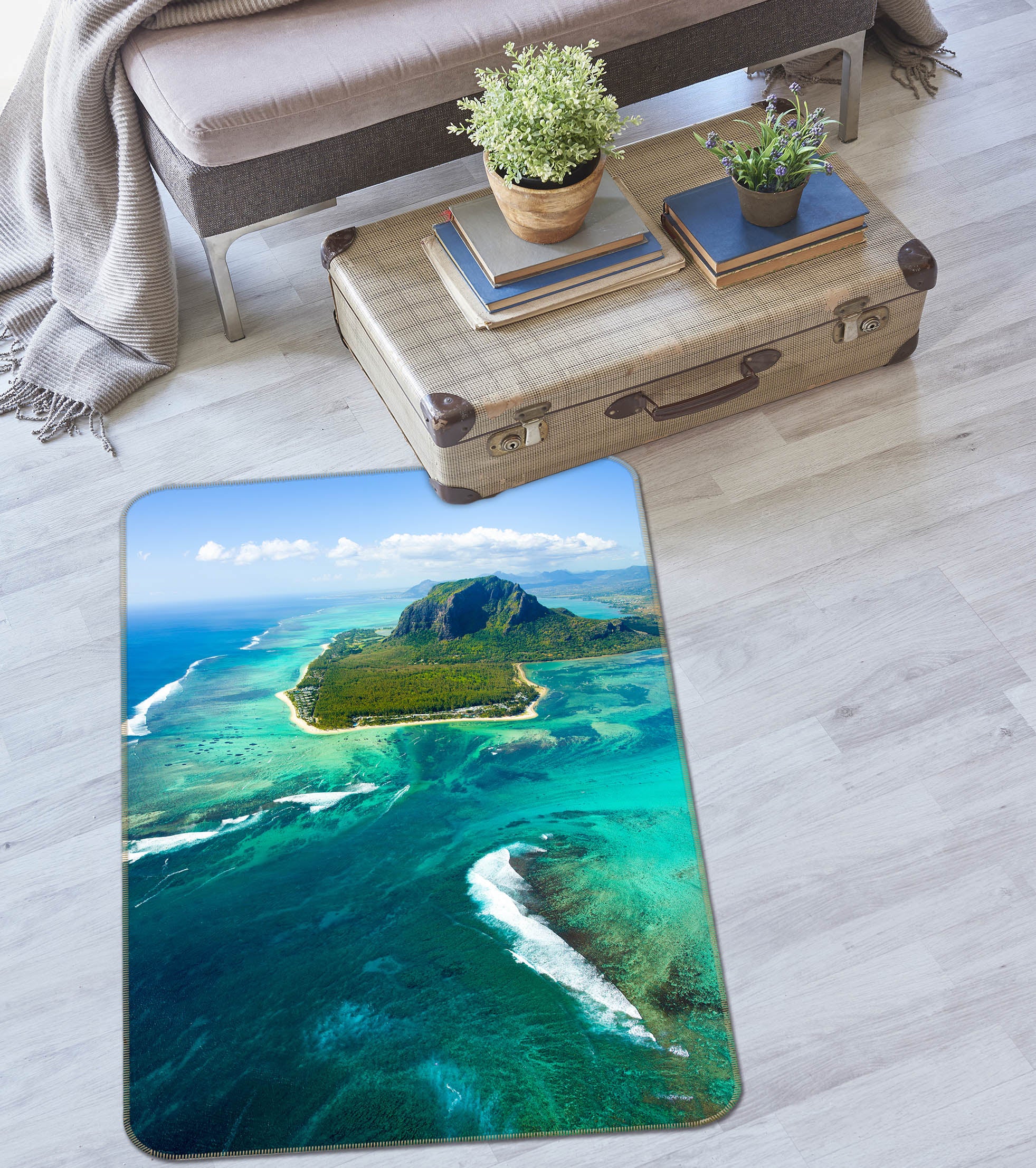3D Seawater 26025 Non Slip Rug Mat