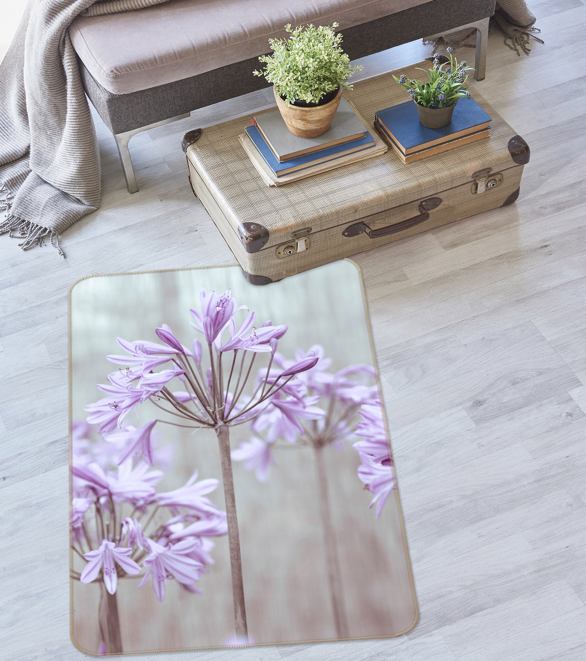 3D Flower 83293 Assaf Frank Rug Non Slip Rug Mat