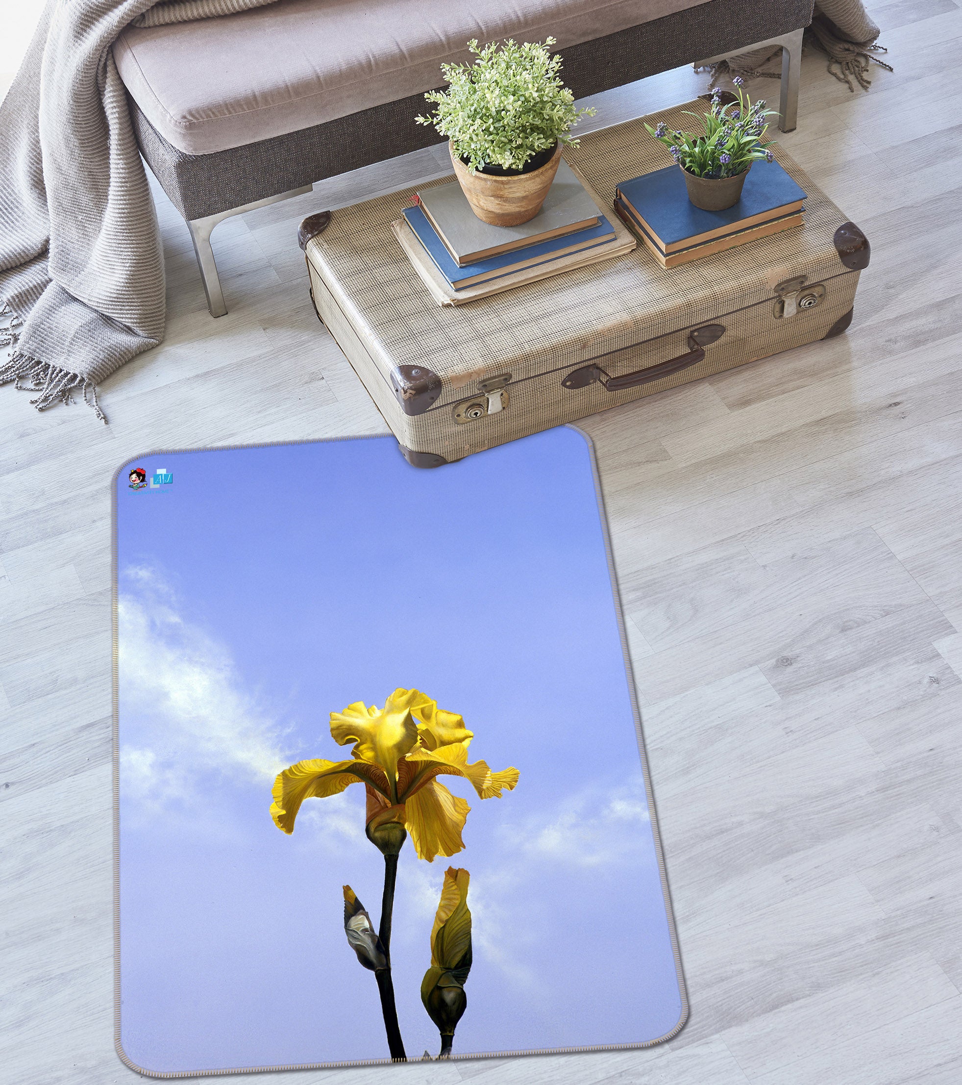3D Flowers 11168 Matthew Holden Bates Rug Non Slip Rug Mat