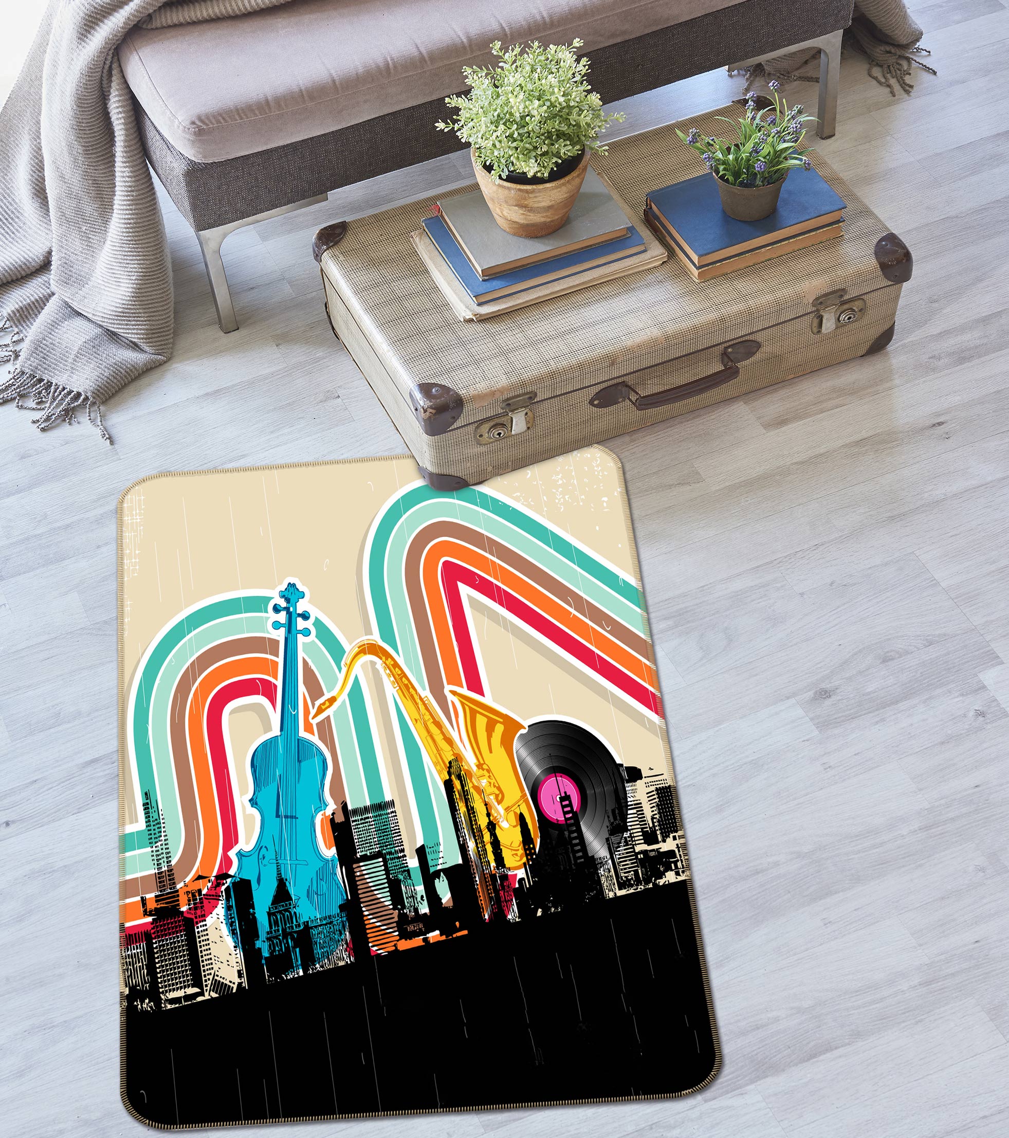 3D Musical Instrument 37134 Non Slip Rug Mat