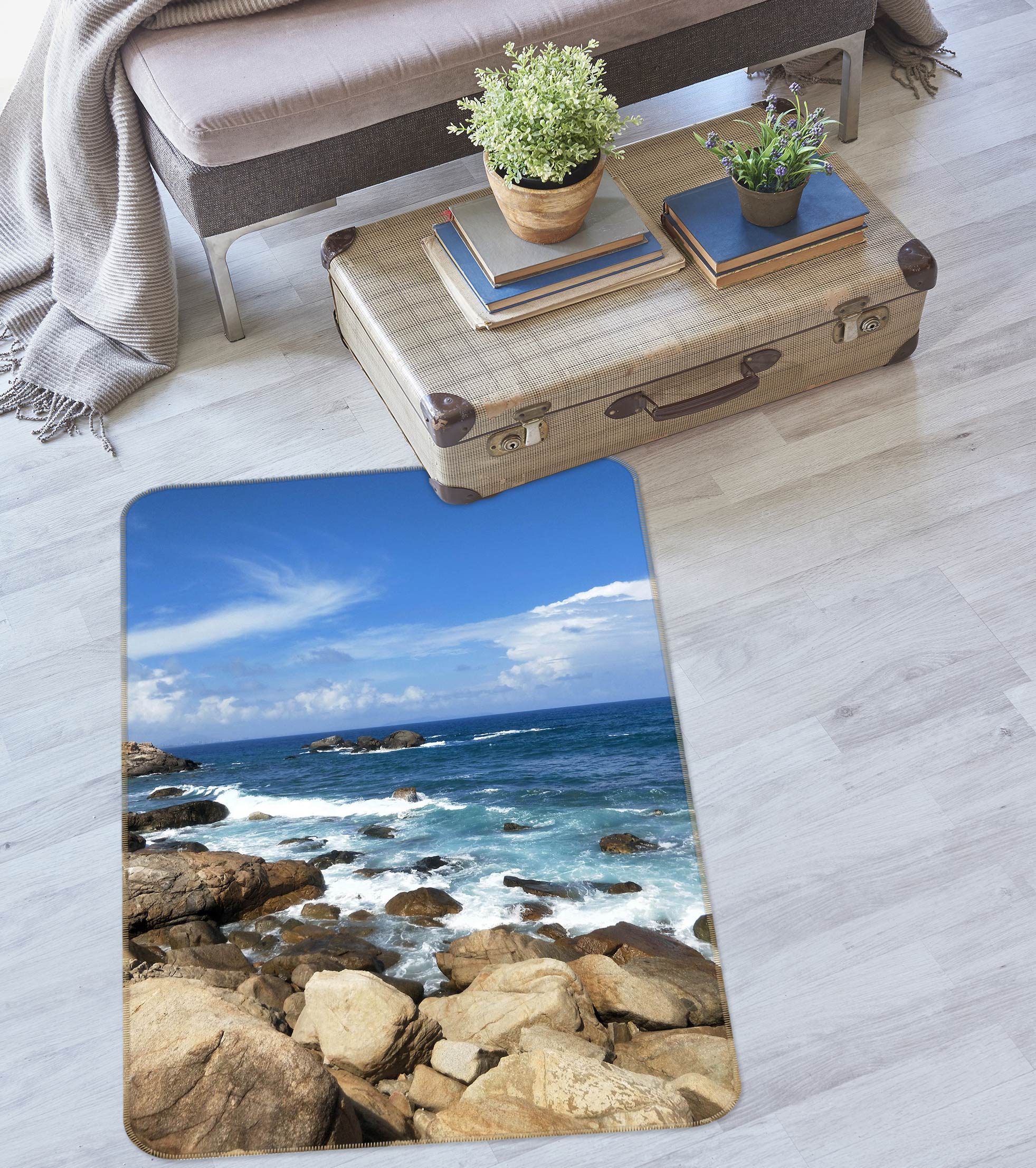 3D Sea Stone 27055 Non Slip Rug Mat