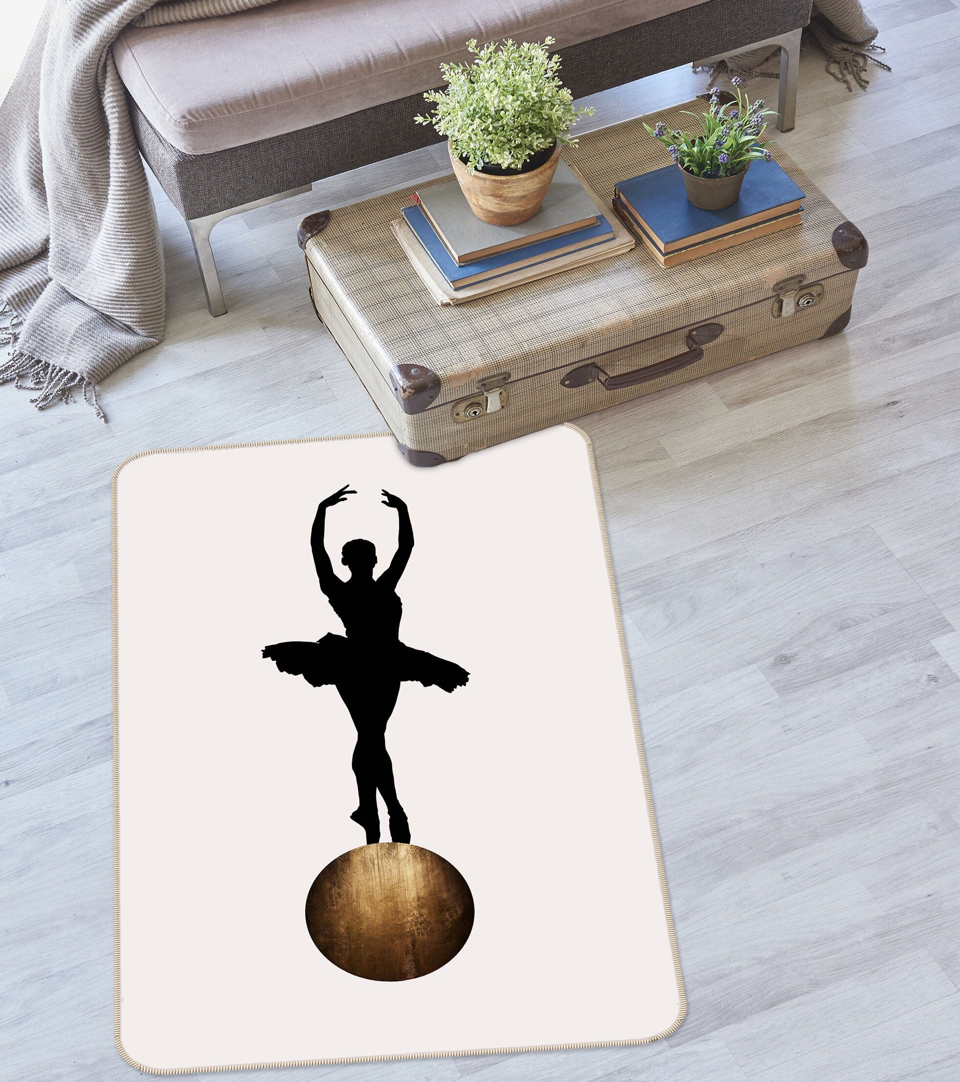 3D Prima Ballerina 1099 Boris Draschoff Rug Non Slip Rug Mat Mat AJ Creativity Home