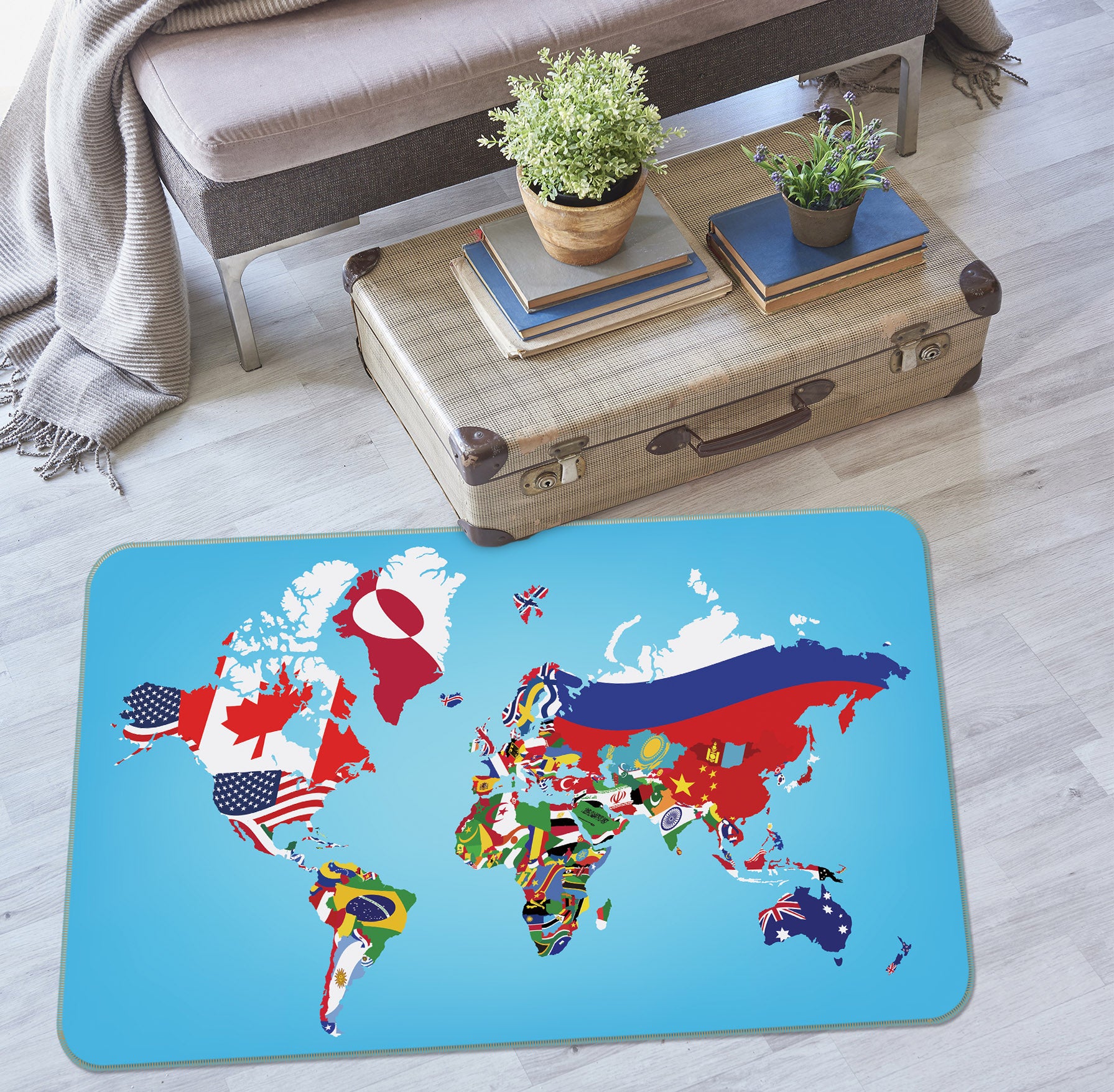 3D Map 35036 Non Slip Rug Mat