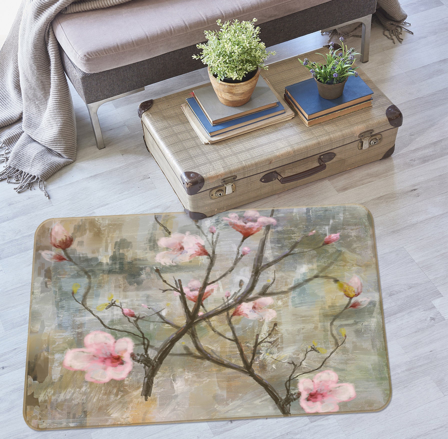 3D Flower 30175 Non Slip Rug Mat
