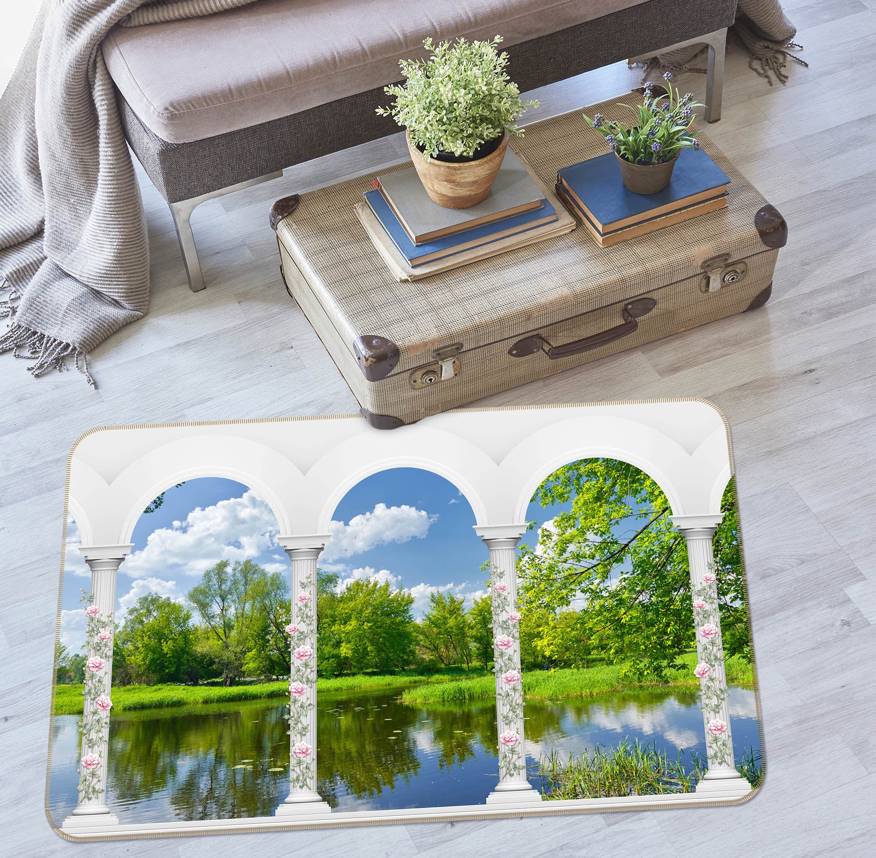 3D Lake Forest 65152 Non Slip Rug Mat