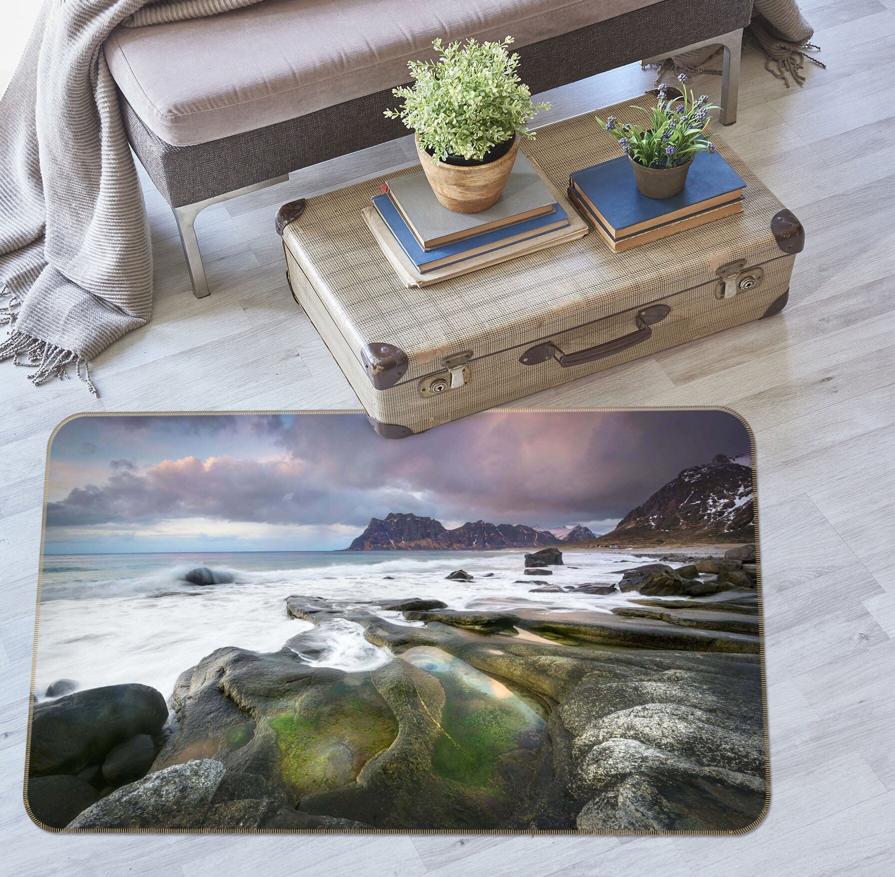 3D Sea Of Stones 1131 Marco Carmassi Rug Non Slip Rug Mat Mat AJ Creativity Home