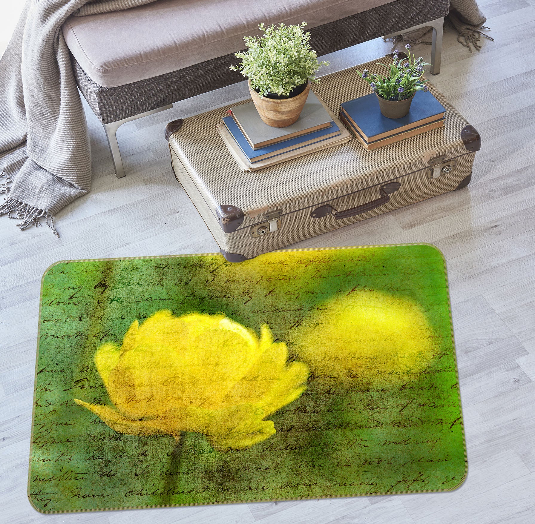 3D Anemone 83249 Assaf Frank Rug Non Slip Rug Mat