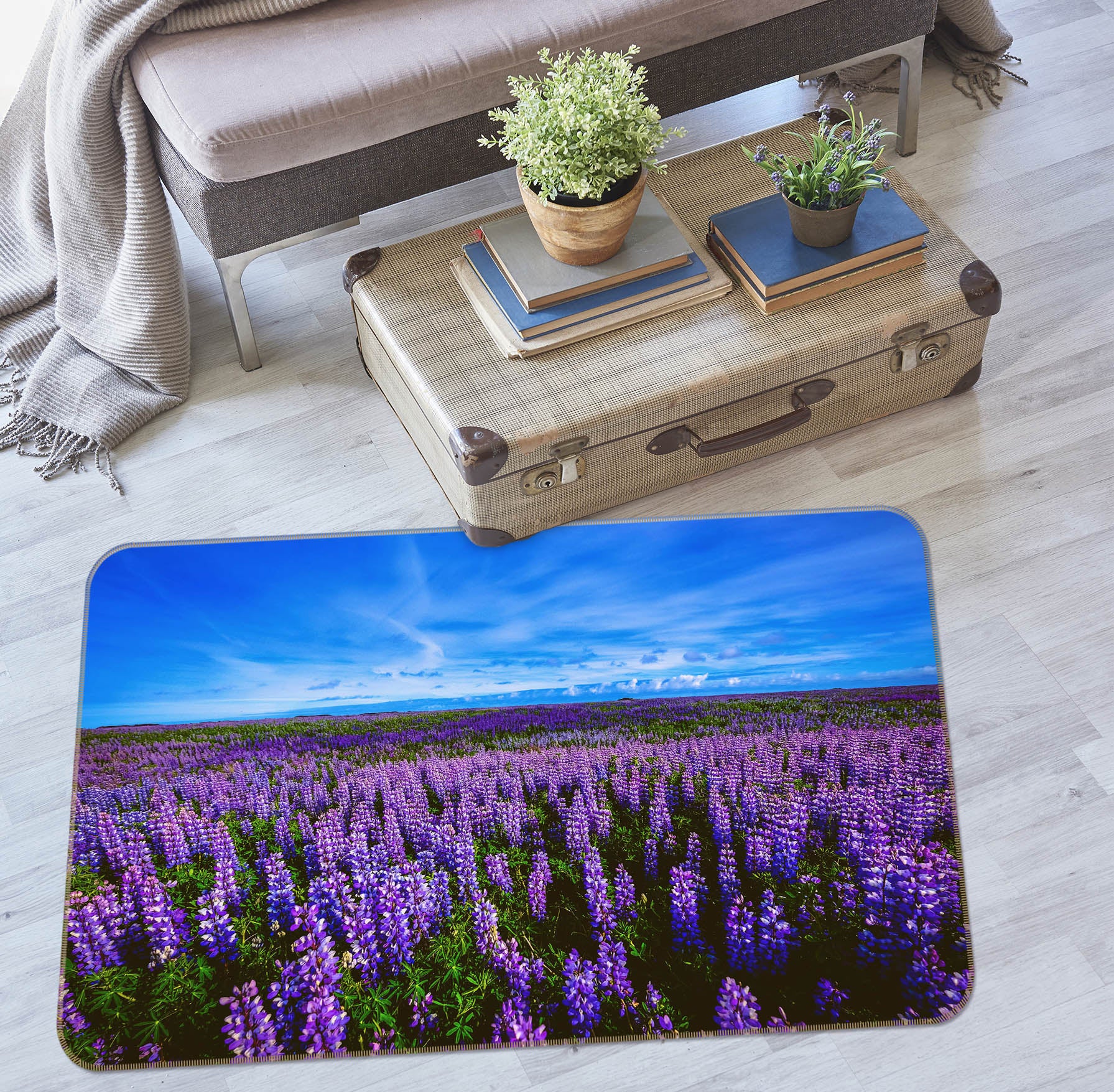 3D Lavender 27136 Non Slip Rug Mat