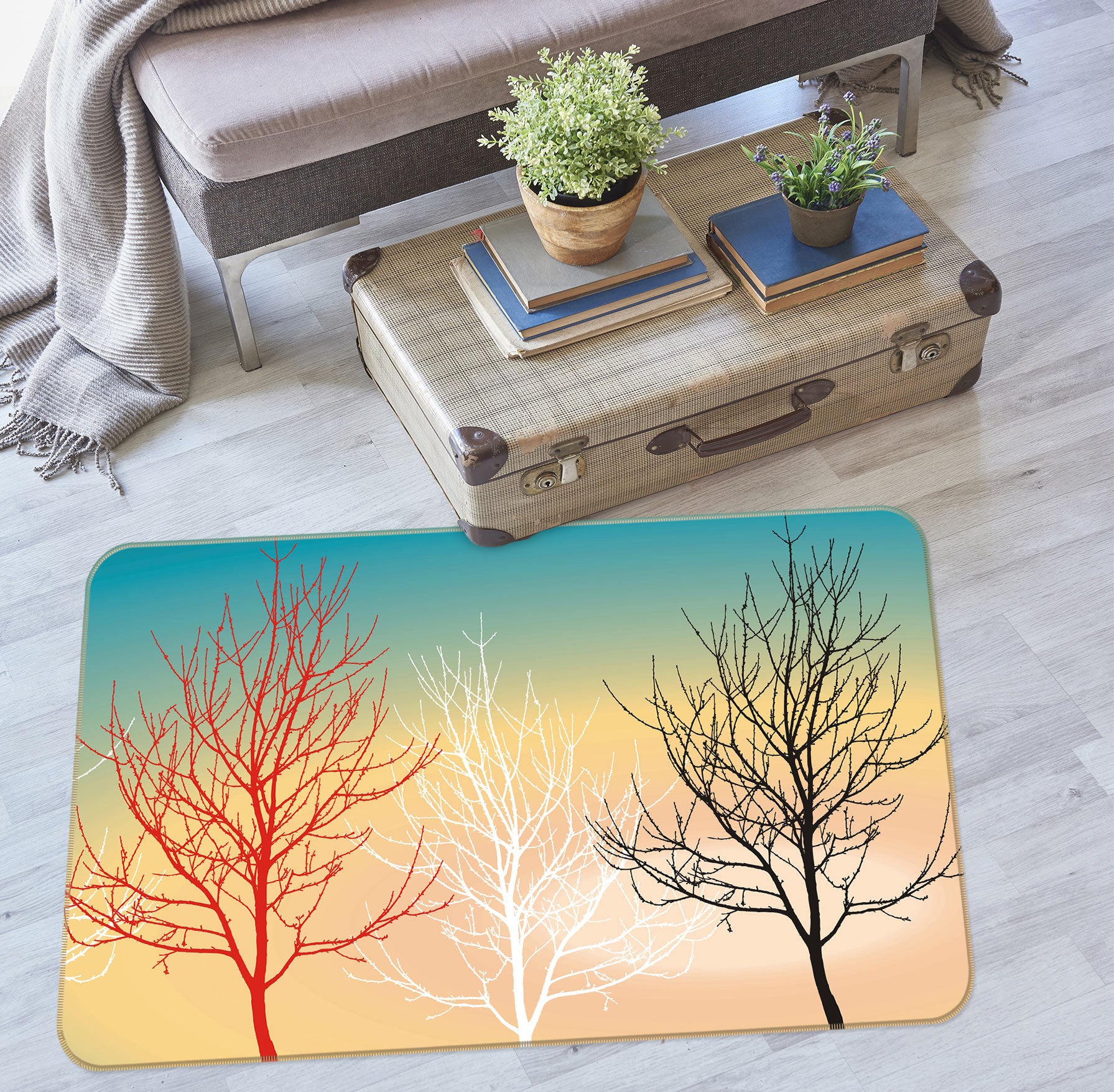 3D Trees 76025 Non Slip Rug Mat