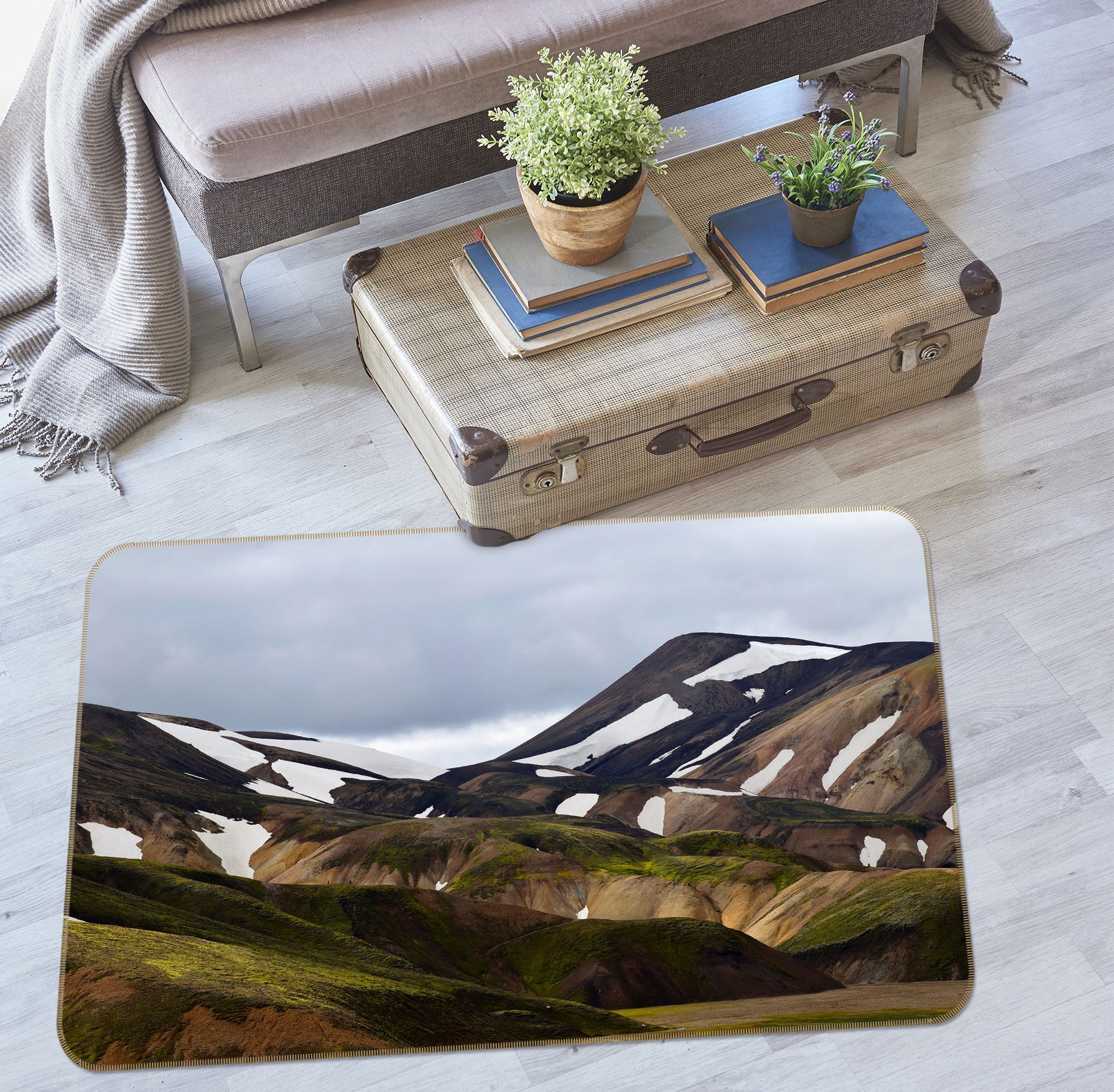 3D Mountains 35203 Non Slip Rug Mat