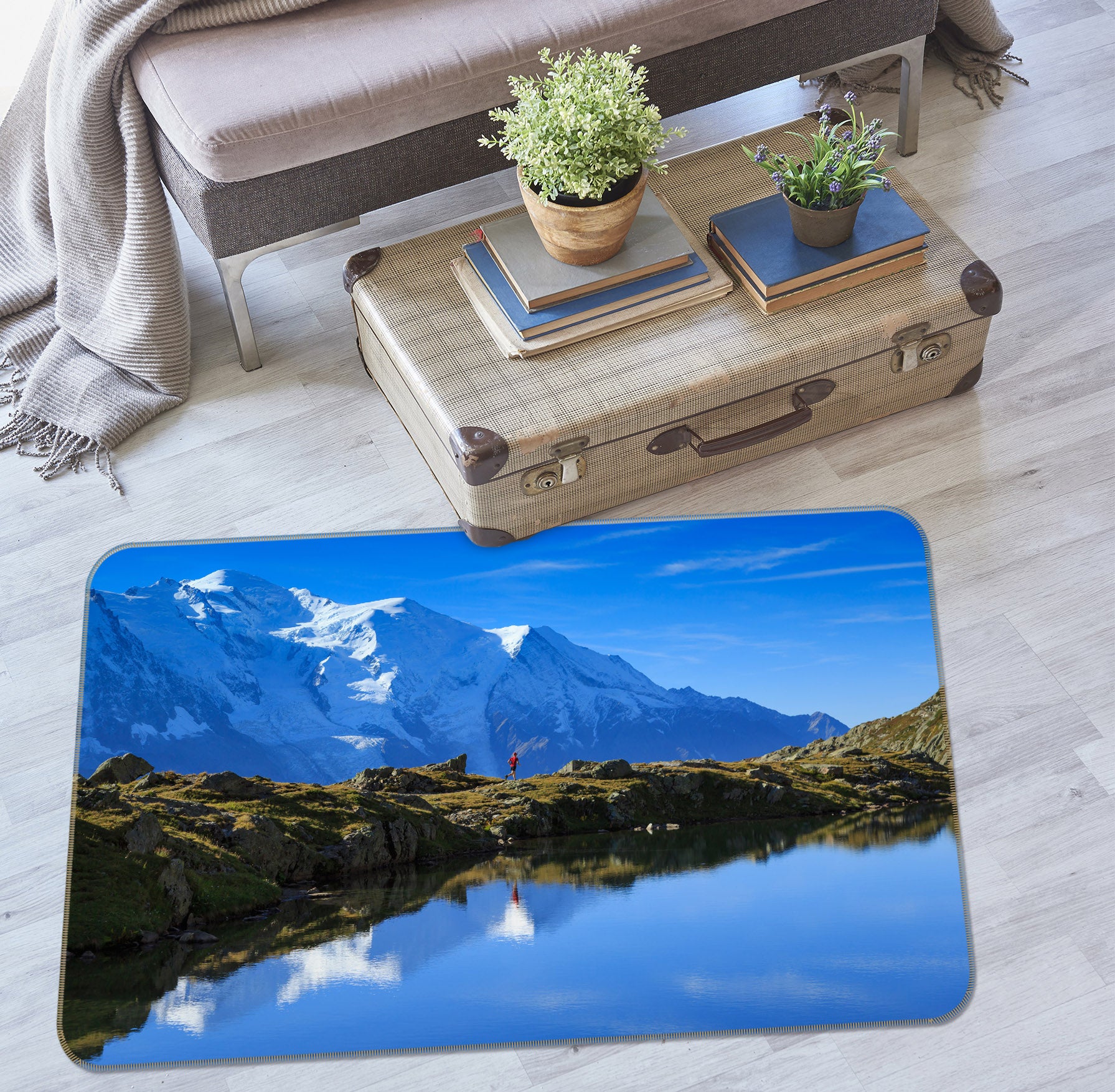 3D Mountains 36064 Non Slip Rug Mat