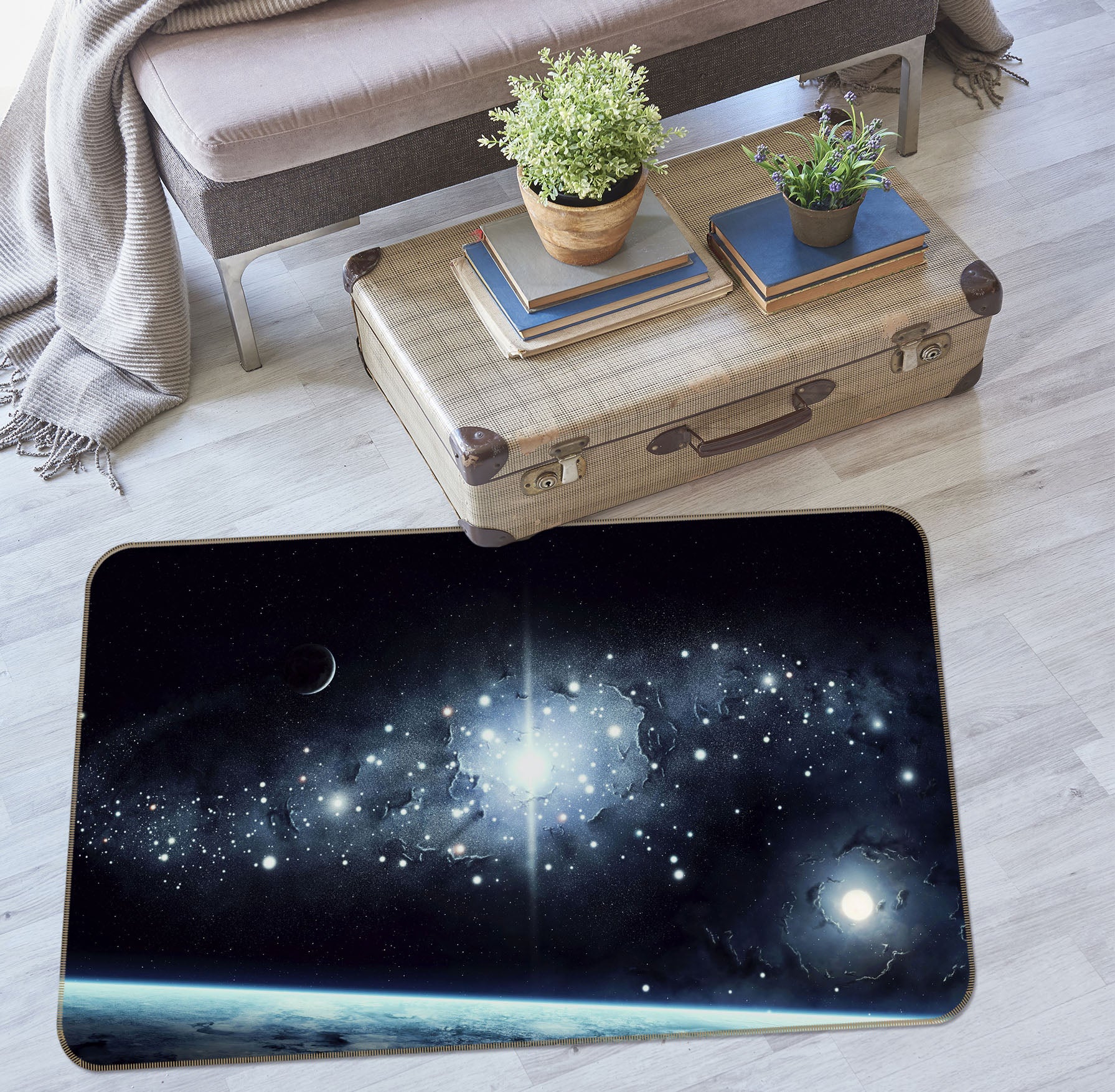 3D Planet Starlight 31155 Non Slip Rug Mat