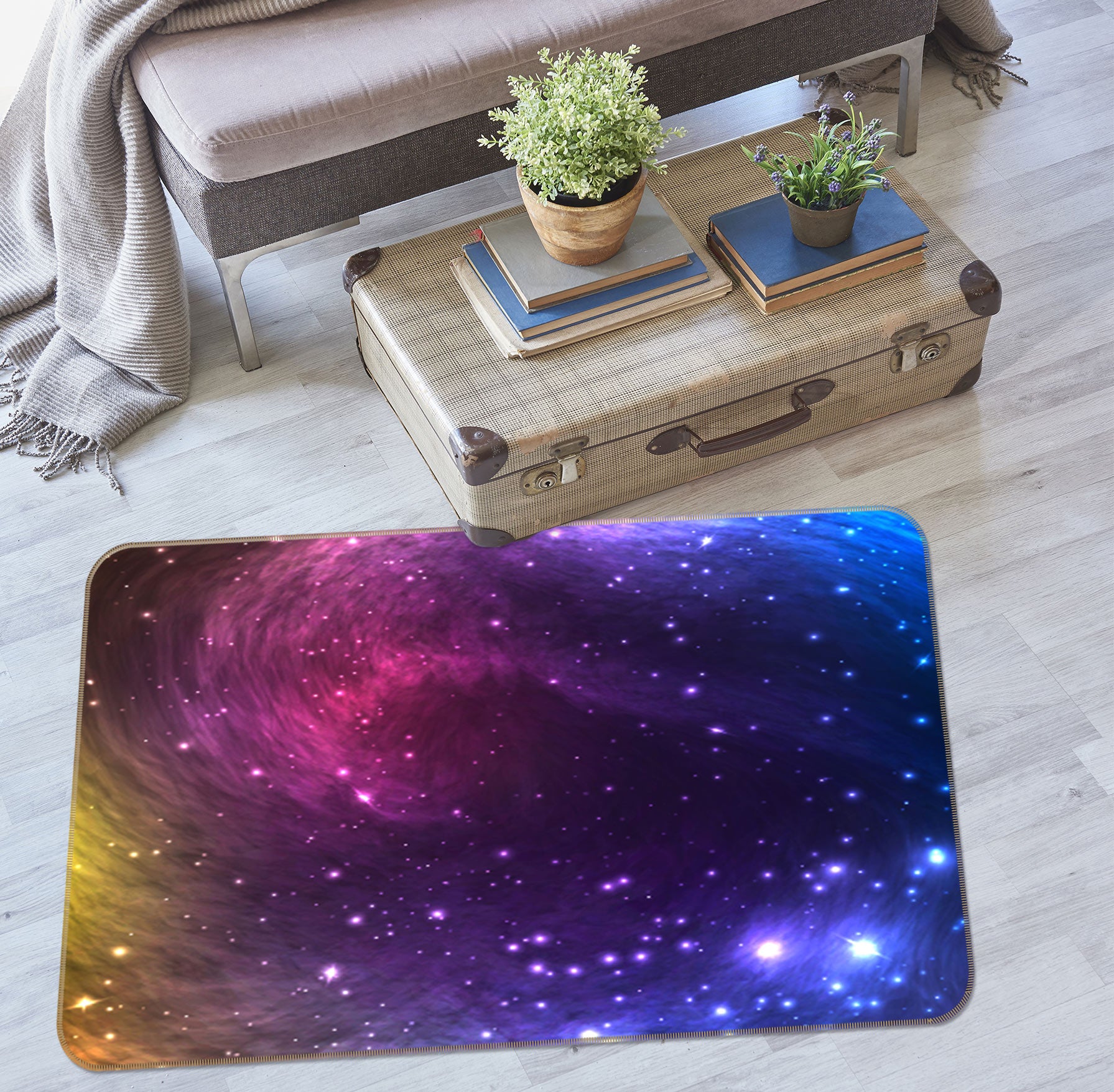 3D Starry Sky 26221 Non Slip Rug Mat