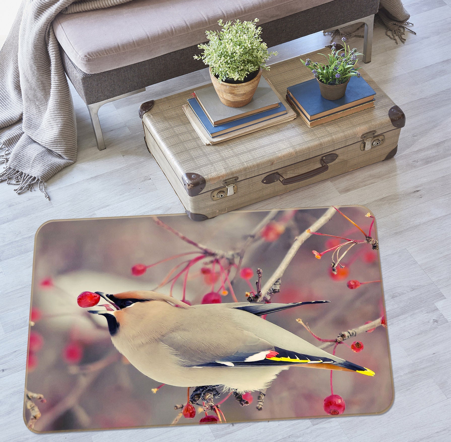 3D Branches Bird 68226 Animal Non Slip Rug Mat