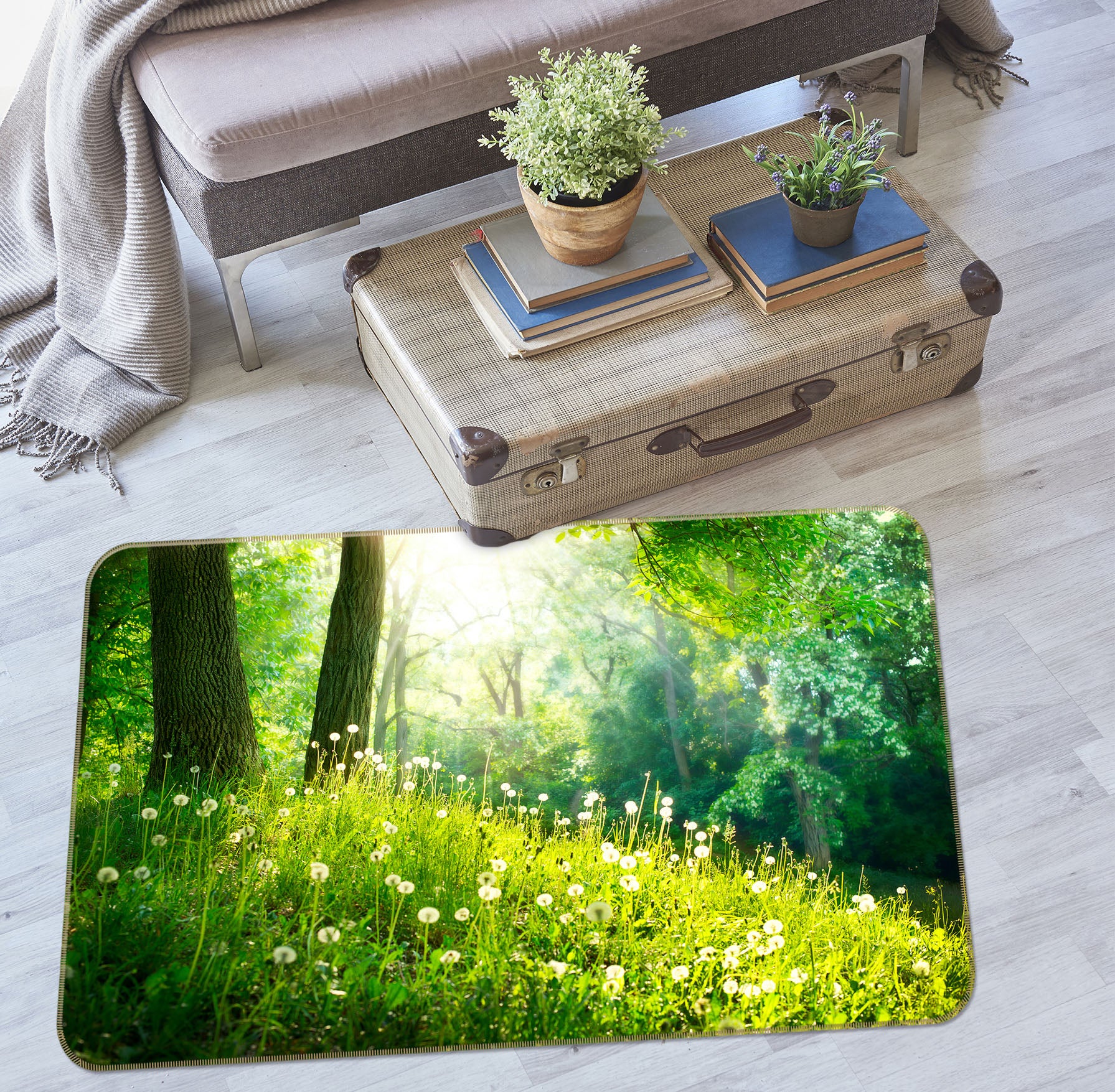 3D Grass Tree 30217 Non Slip Rug Mat