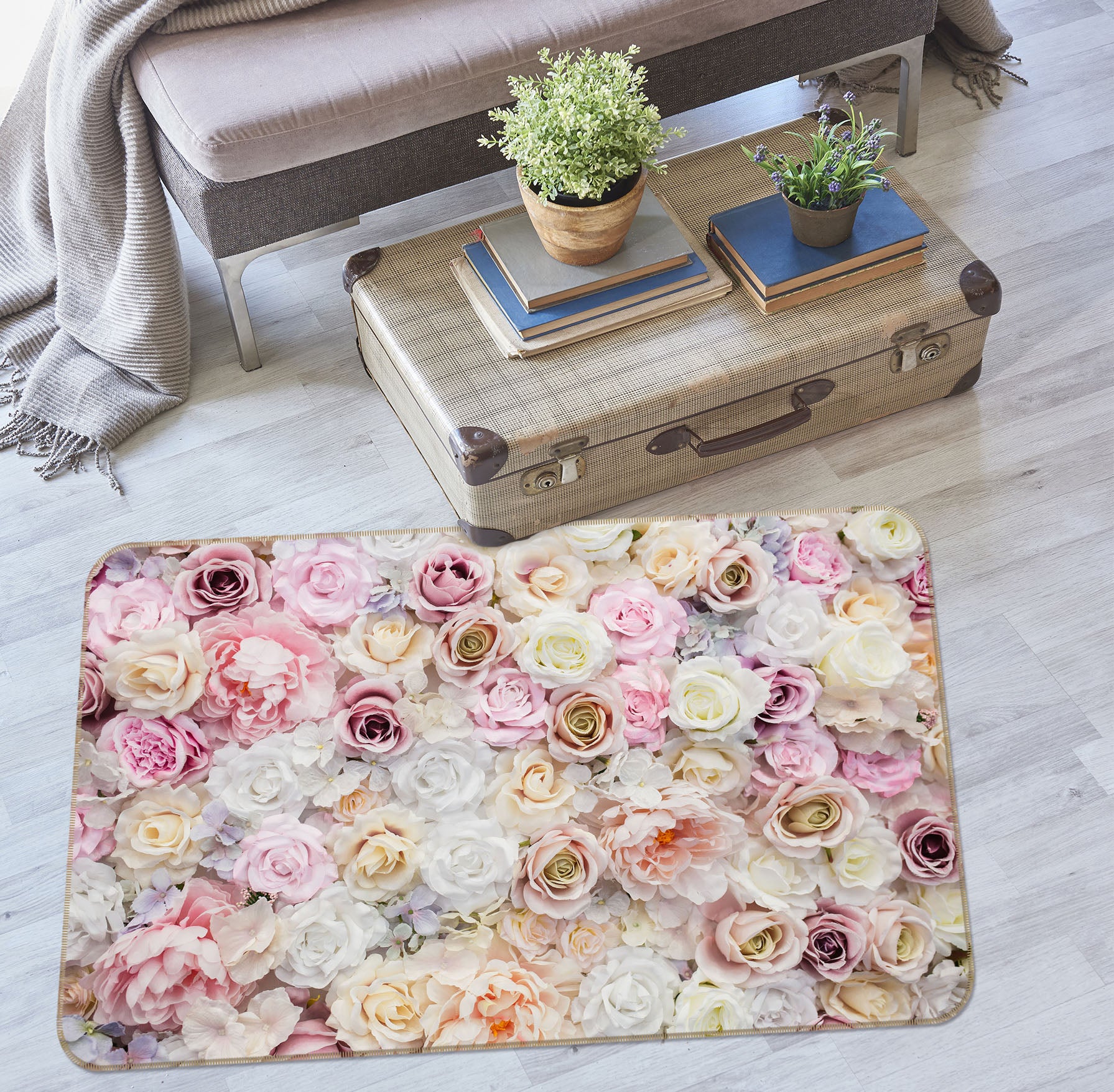 3D Flowers 31083 Non Slip Rug Mat