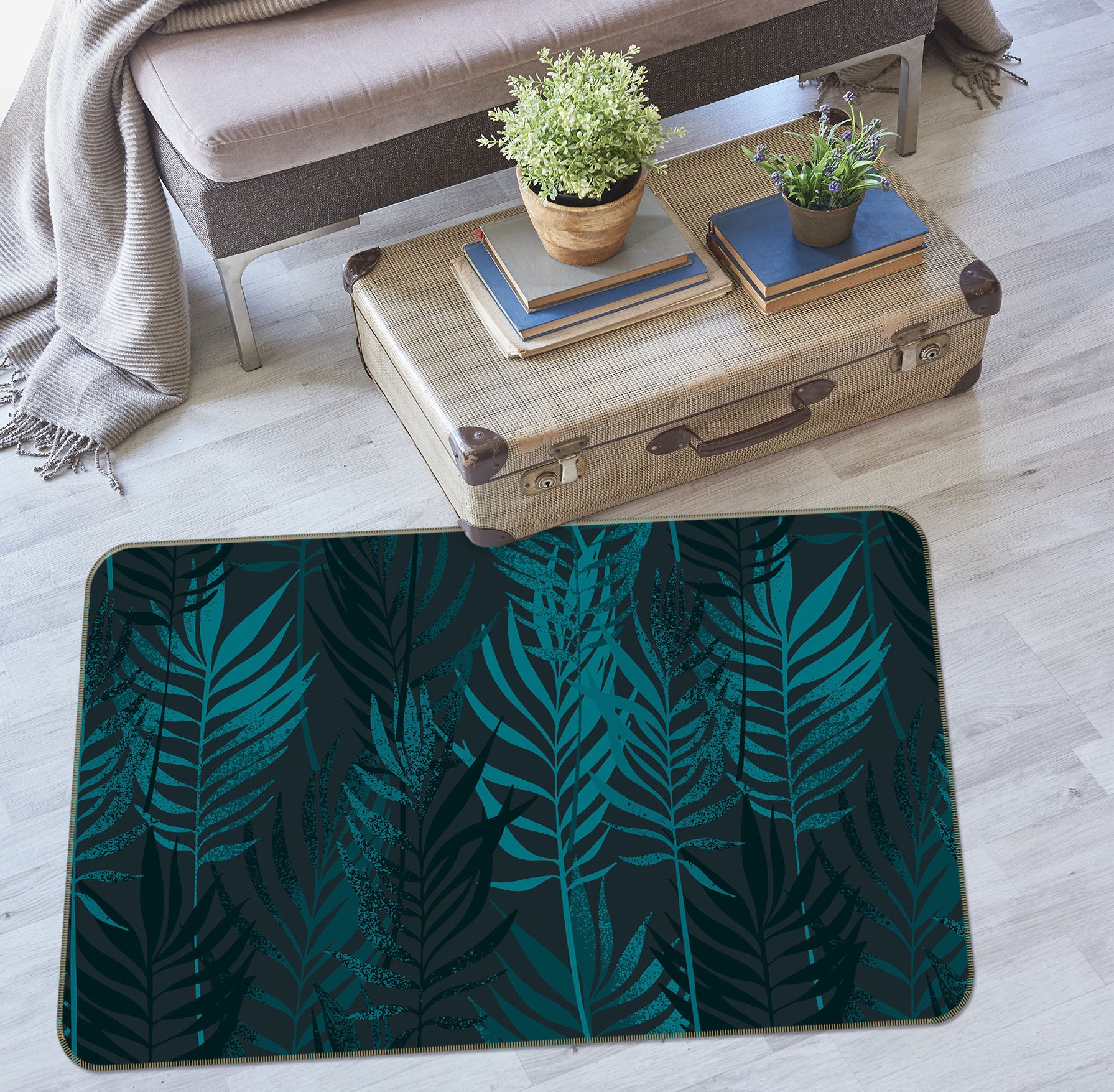 3D Leaves 31025 Non Slip Rug Mat