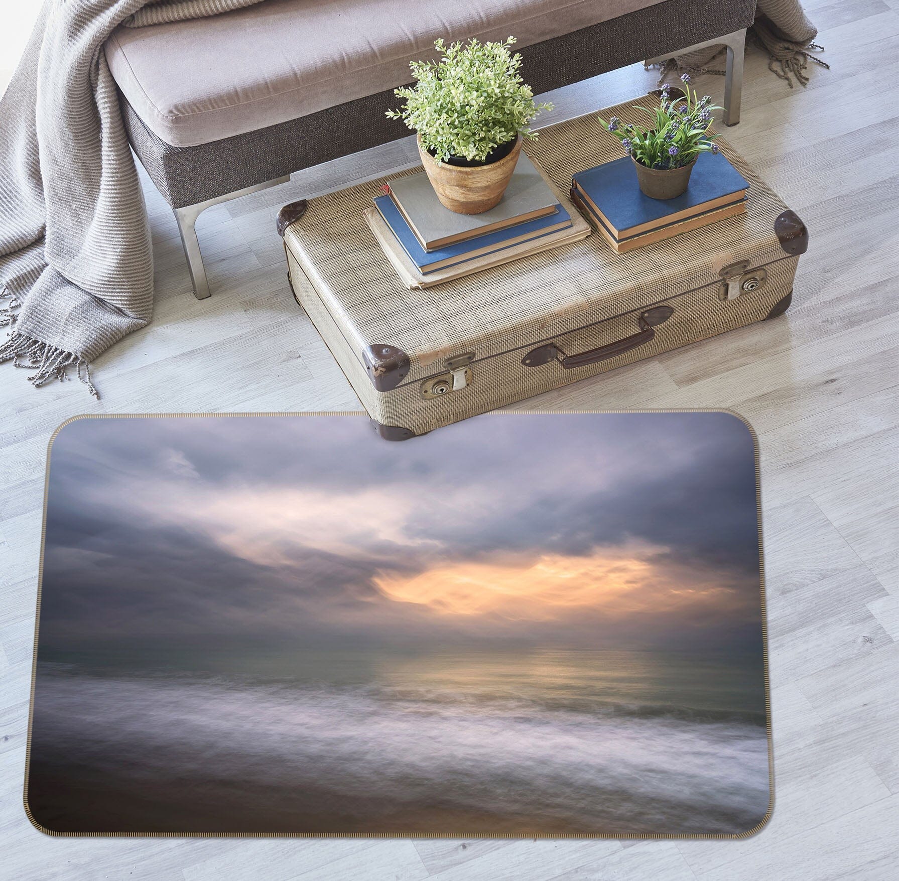 3D White Wave 1119 Marco Carmassi Rug Non Slip Rug Mat Mat AJ Creativity Home