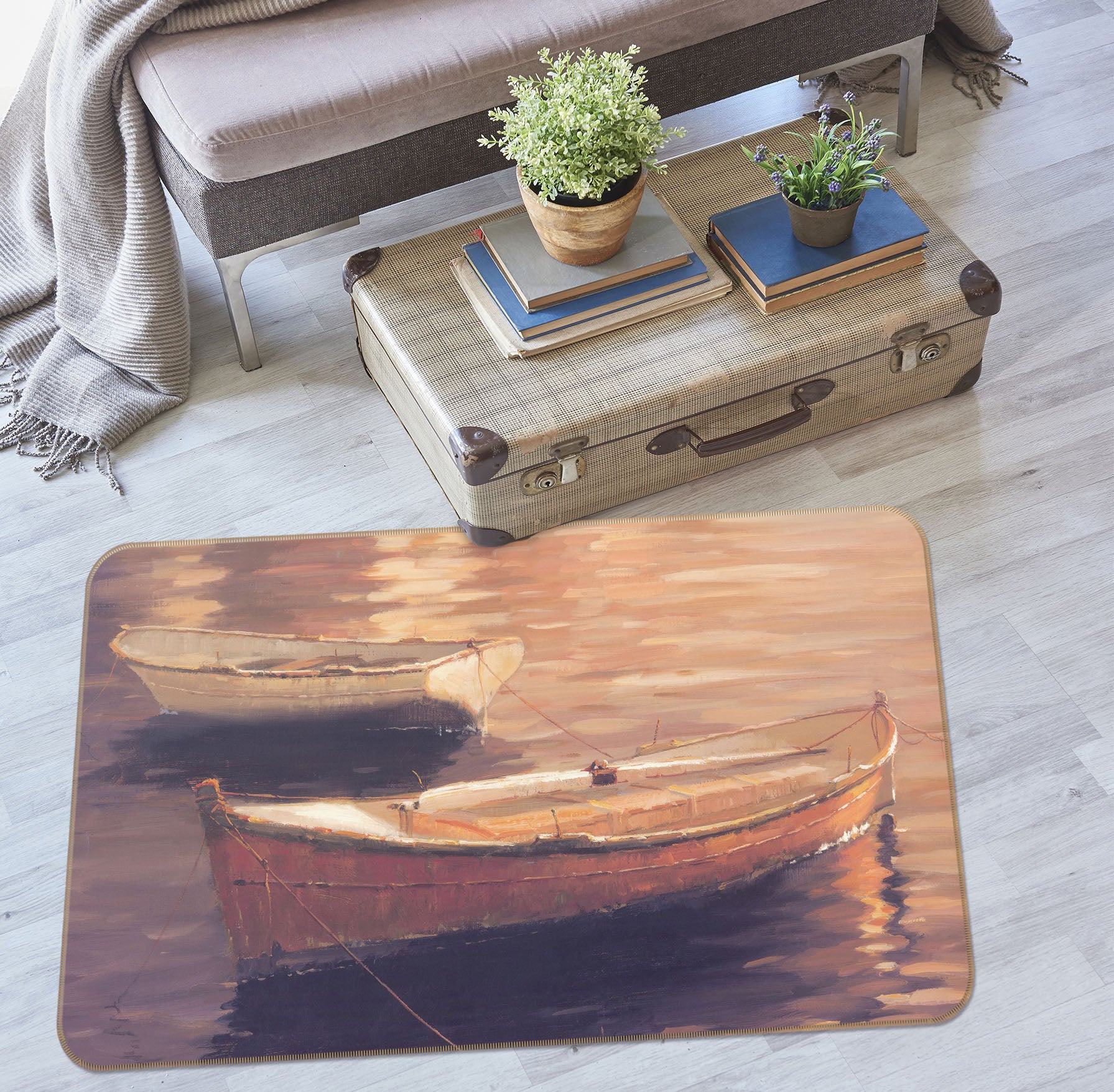 3D Sailboat 32047 Non Slip Rug Mat