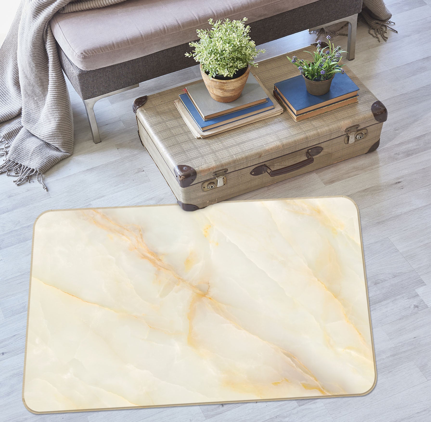 3D Marble 29128 Non Slip Rug Mat