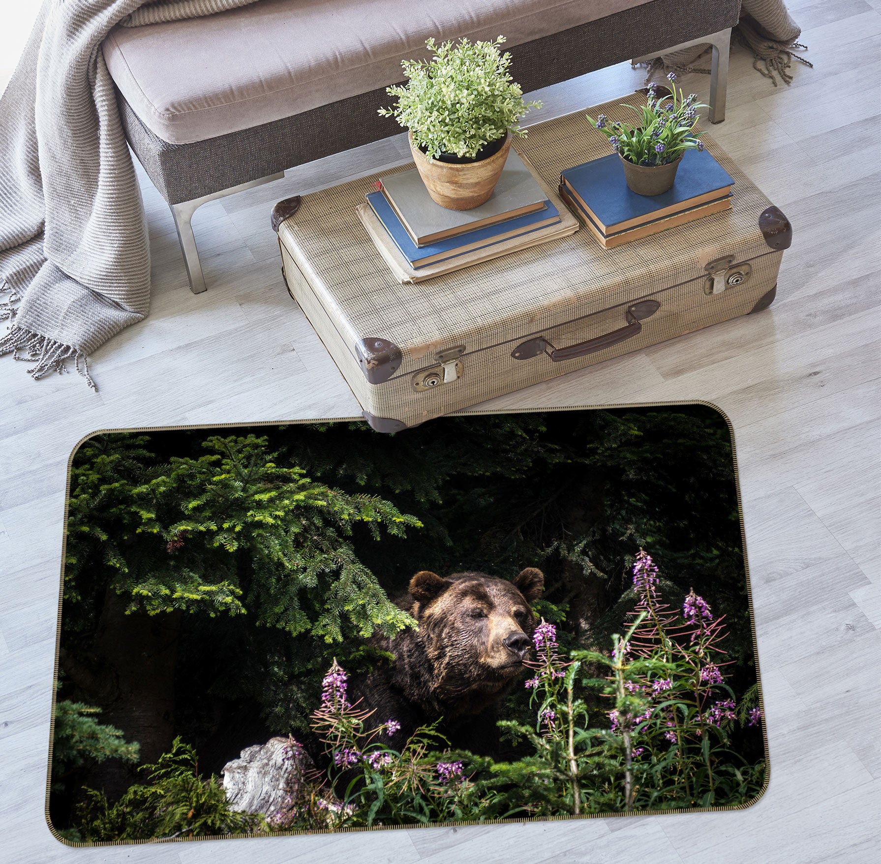 3D Bear In The Mountains 30068 Non Slip Rug Mat
