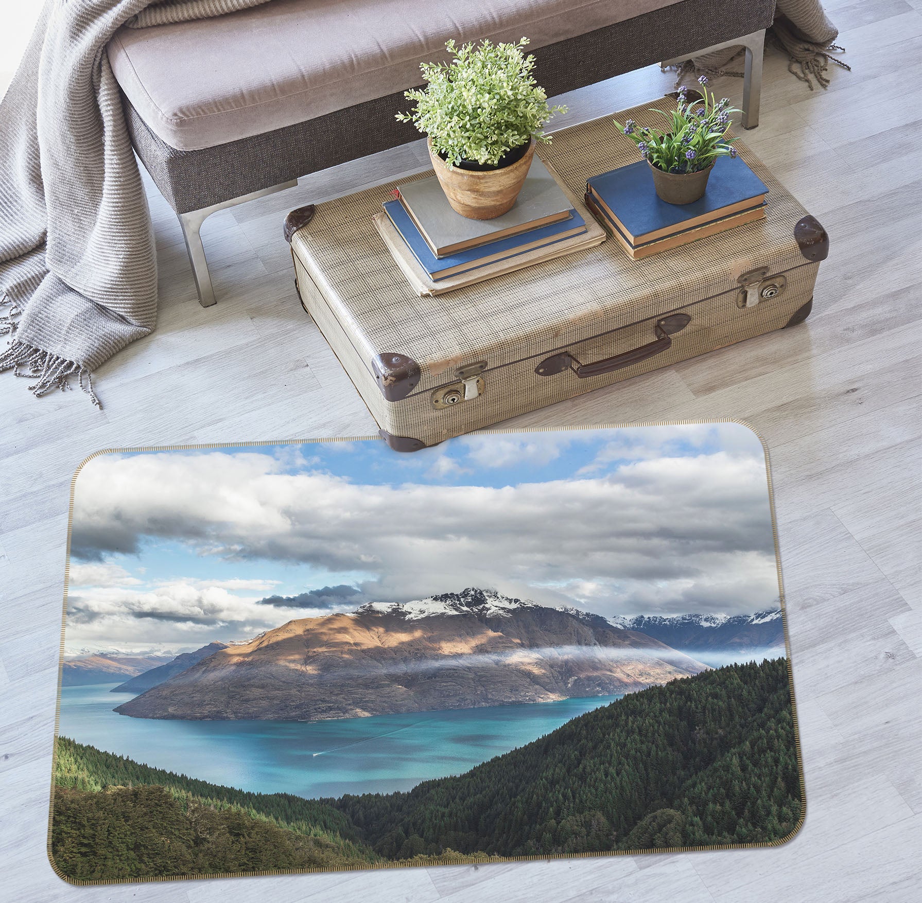 3D Mountains 35173 Non Slip Rug Mat