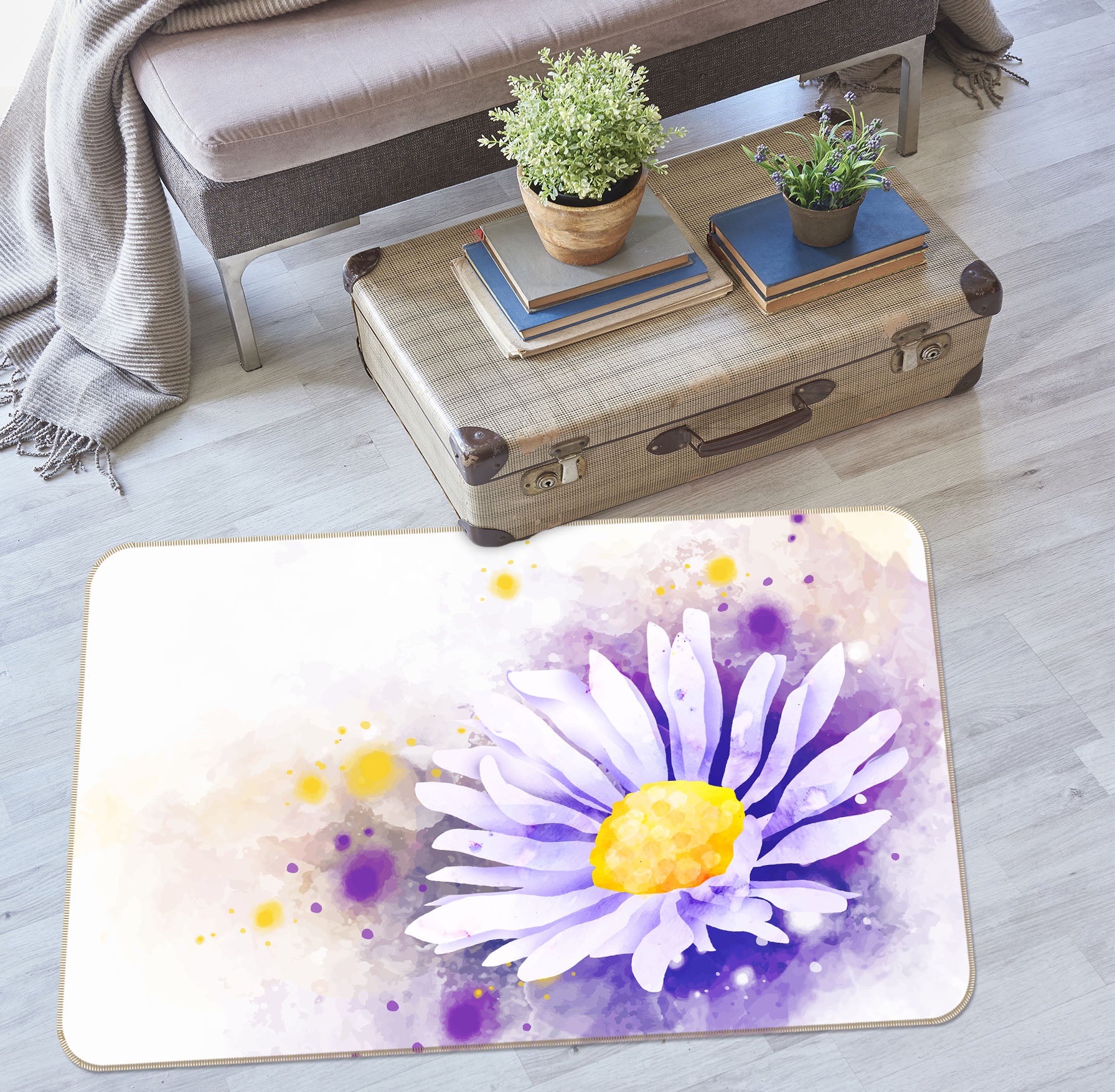 3D Flower 30193 Non Slip Rug Mat