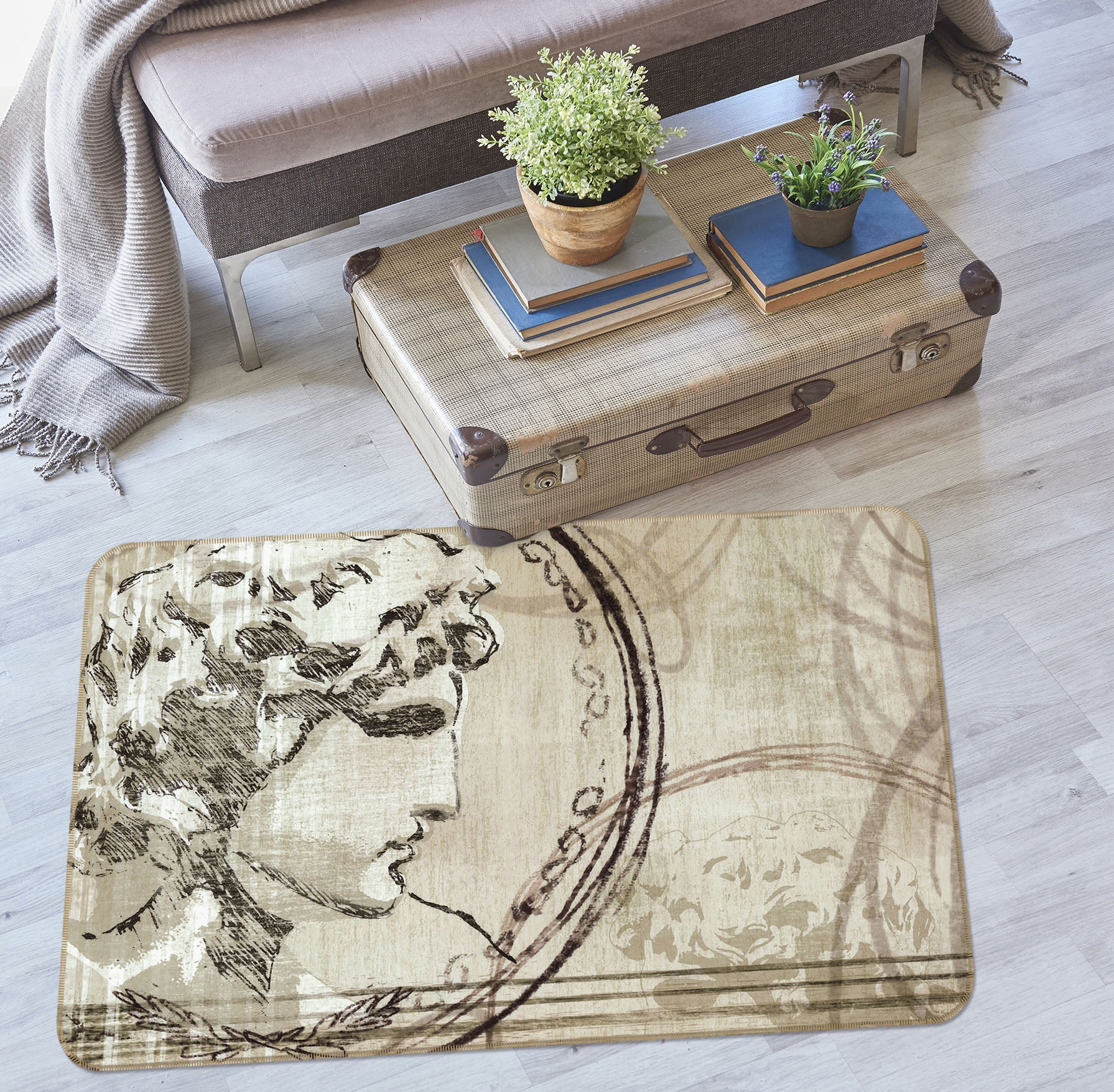 3D Portrait 32067 Non Slip Rug Mat