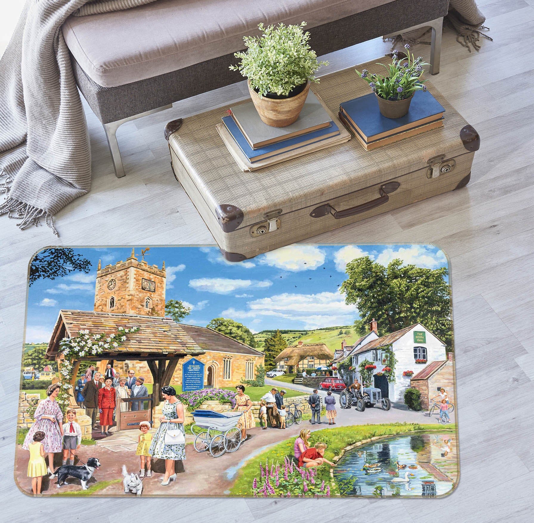 3D Sunday Service 1105 Trevor Mitchell Rug Non Slip Rug Mat Mat AJ Creativity Home
