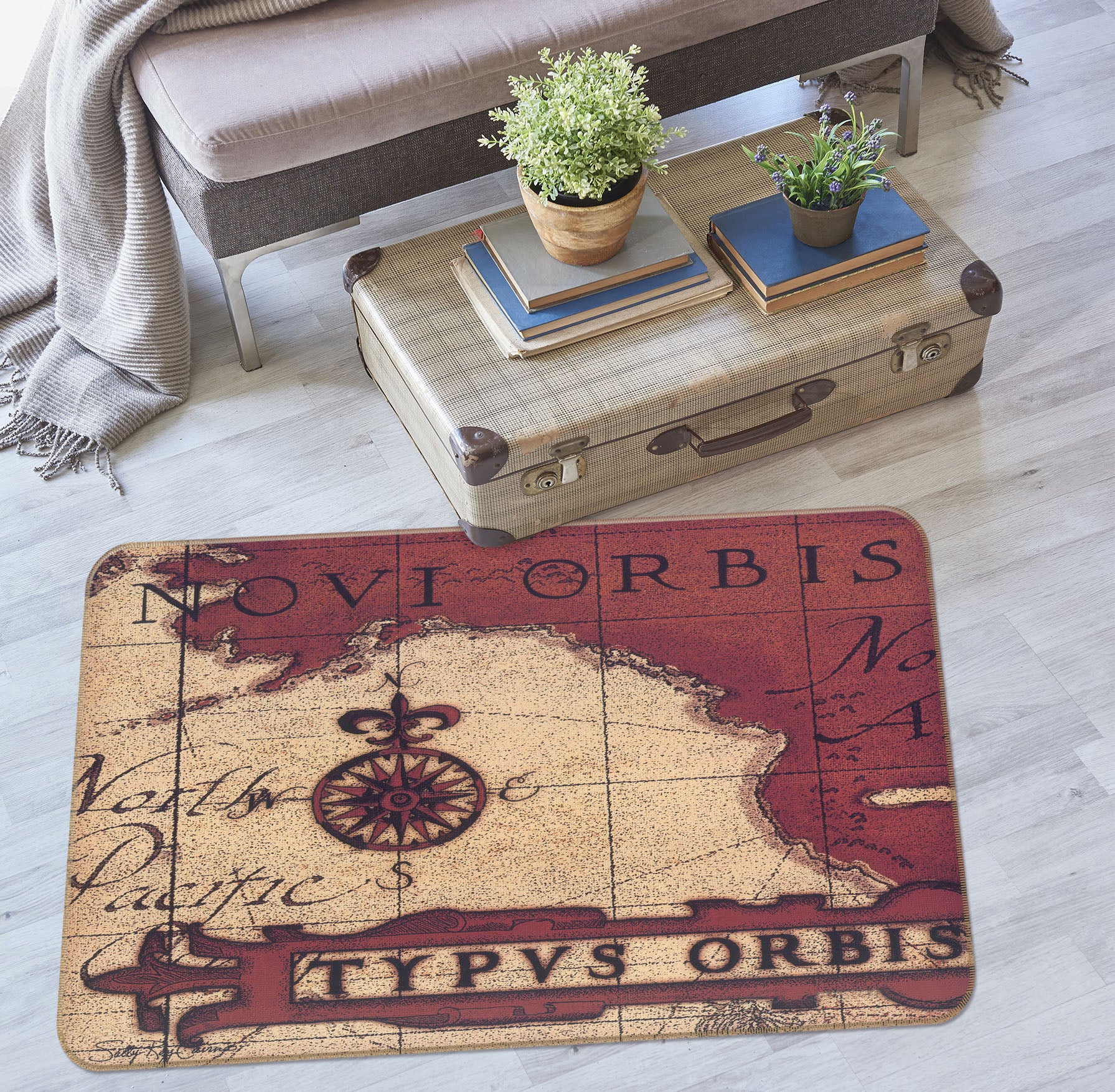 3D Map Marker 32050 Non Slip Rug Mat