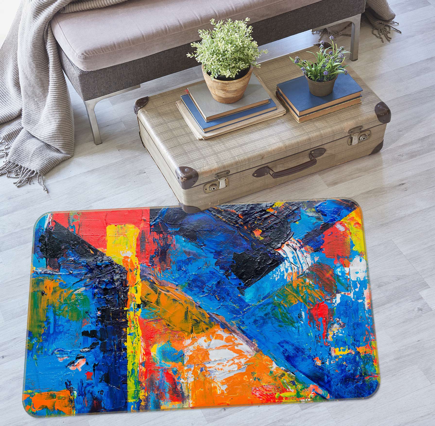 3D Color 26222 Non Slip Rug Mat
