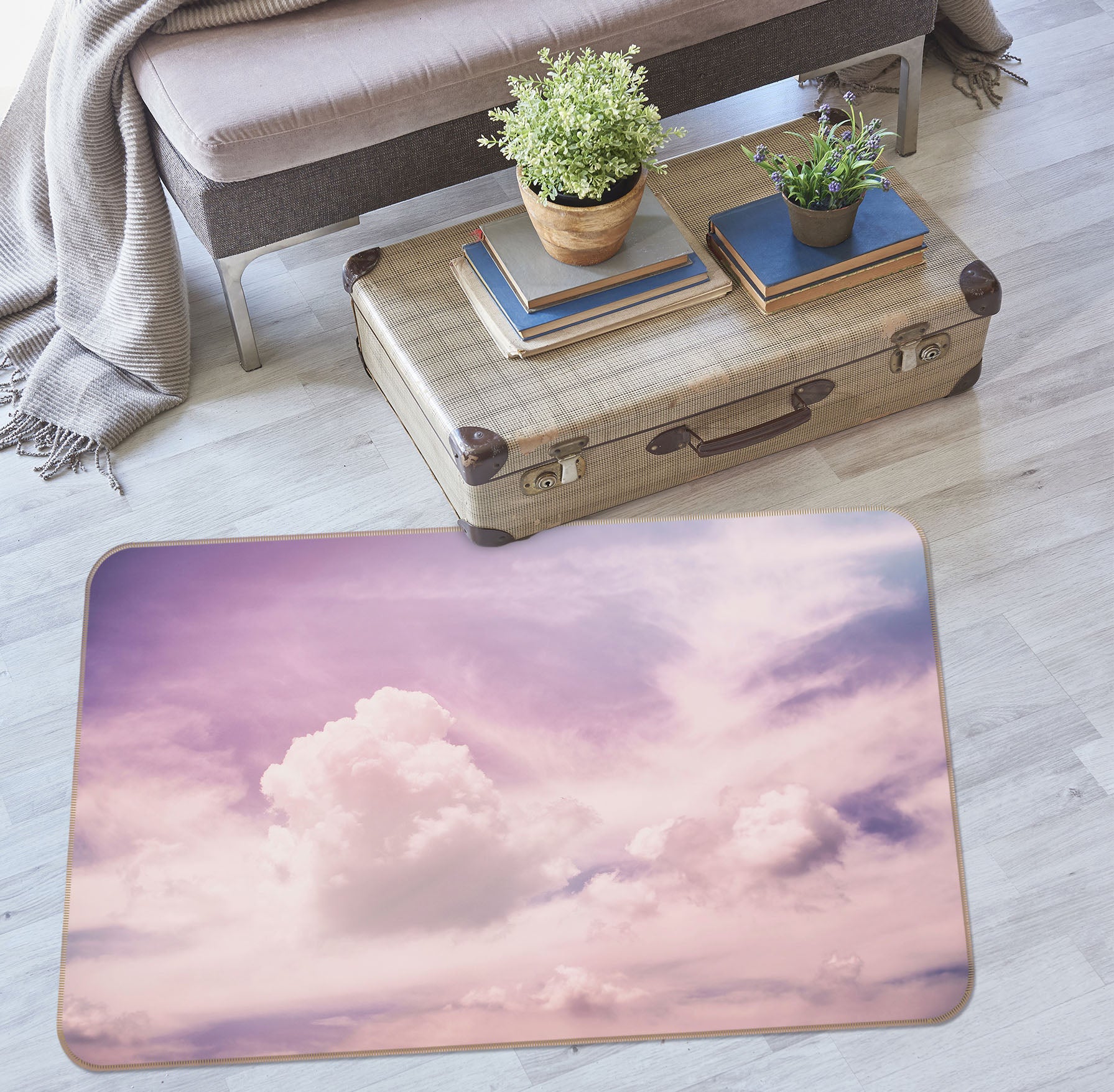 3D Clouds 35177 Non Slip Rug Mat