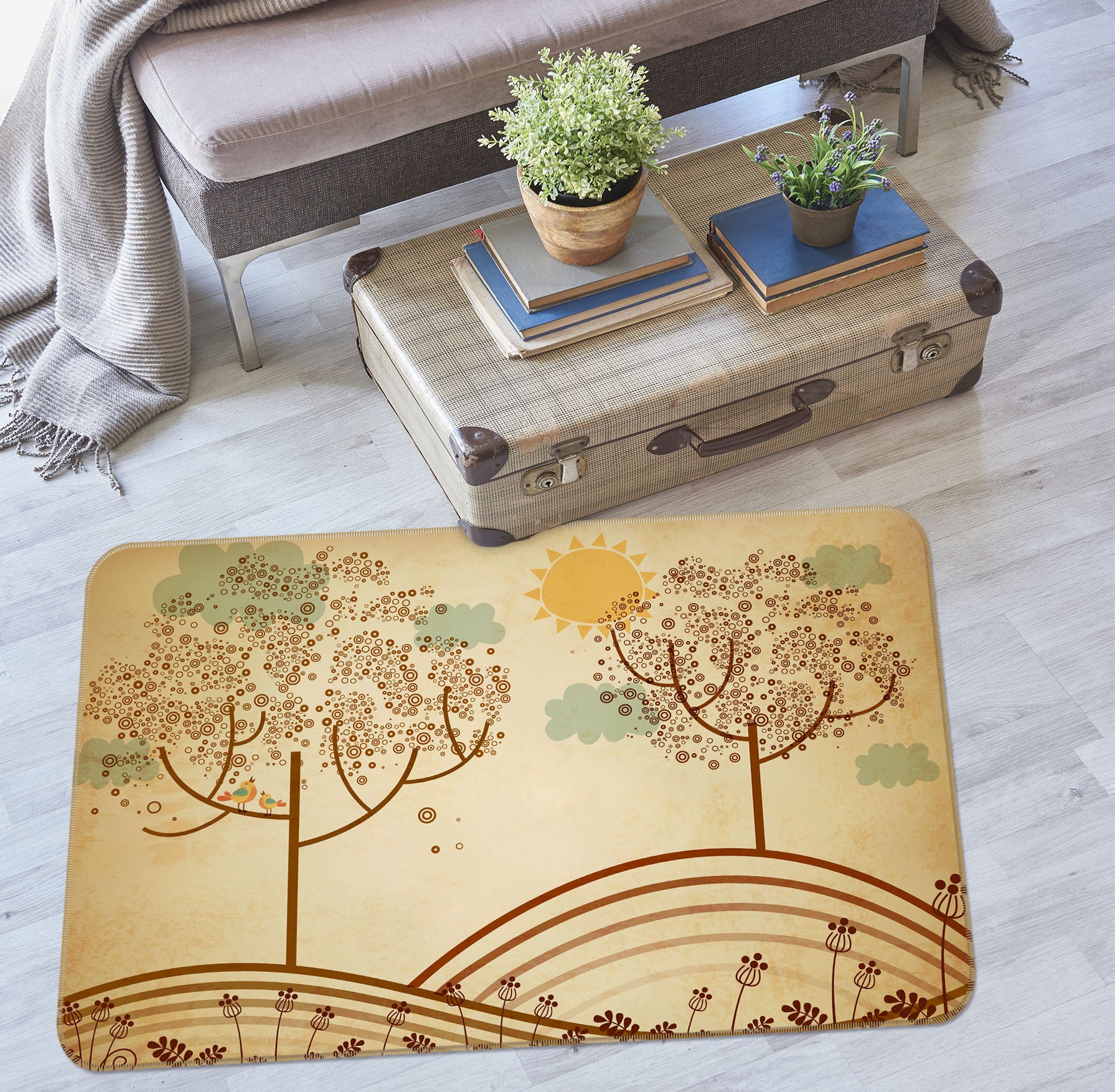 3D Trees 35232 Non Slip Rug Mat