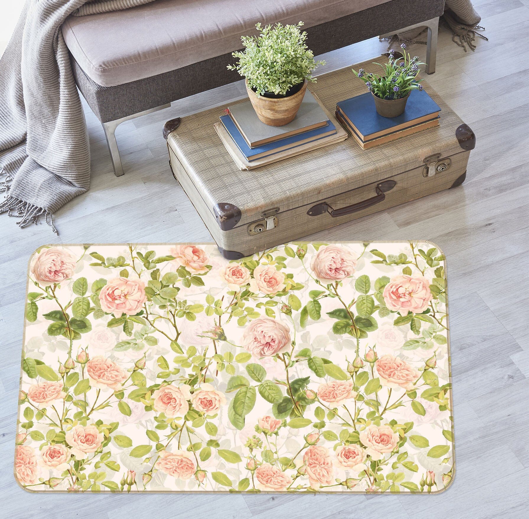 3D Pink Park 125 Uta Naumann Rug Non Slip Rug Mat Mat AJ Creativity Home